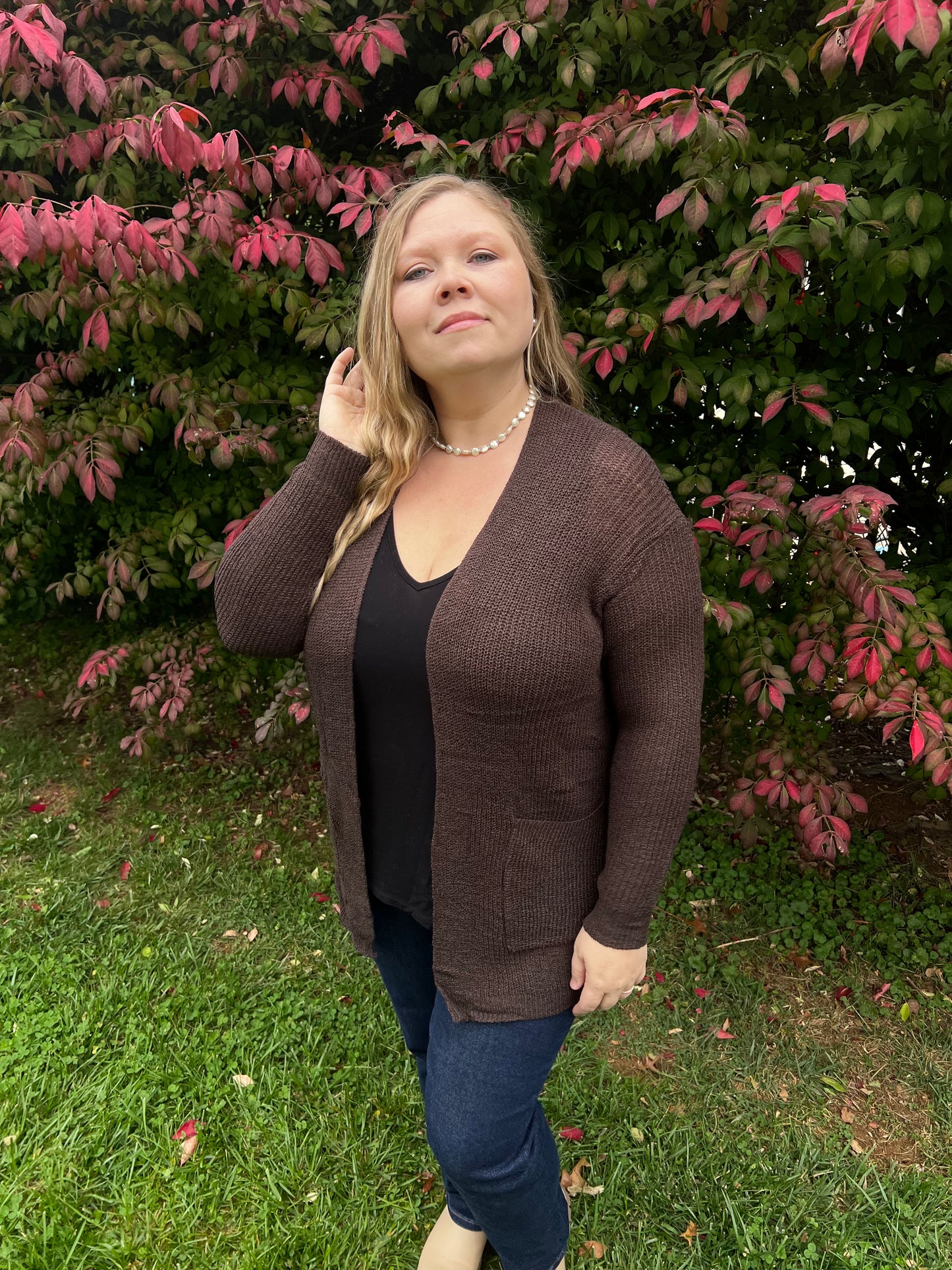 Dark Chocolate Knit Cardigan