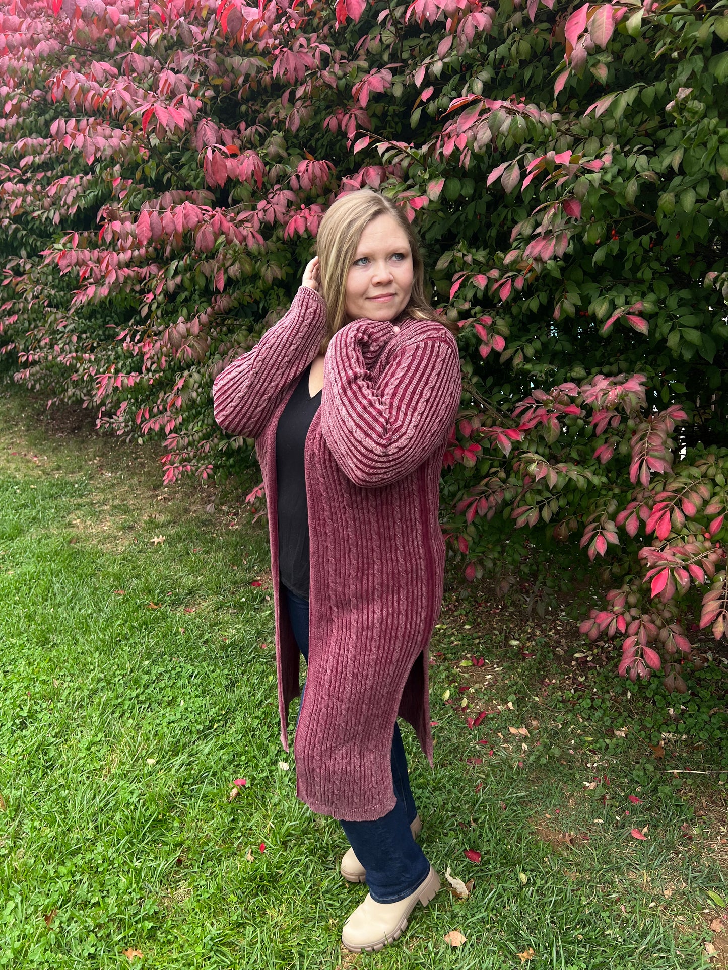 Wine Washed Vintage Cardigan