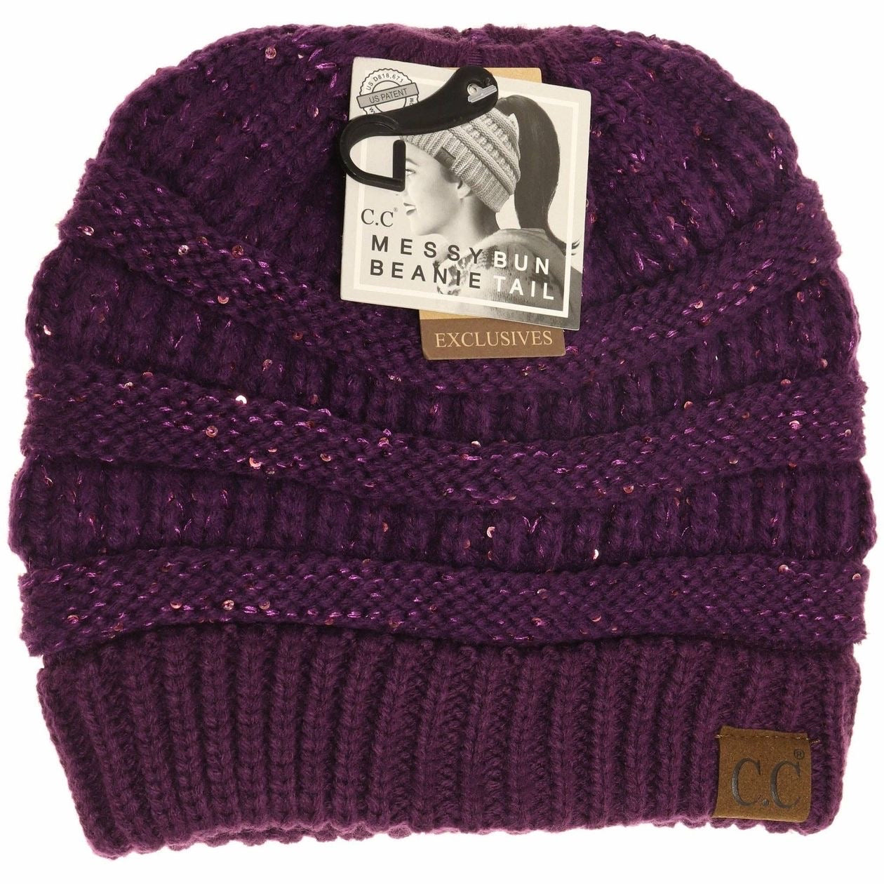 Sequin C.C. Beanie Tail Beanie