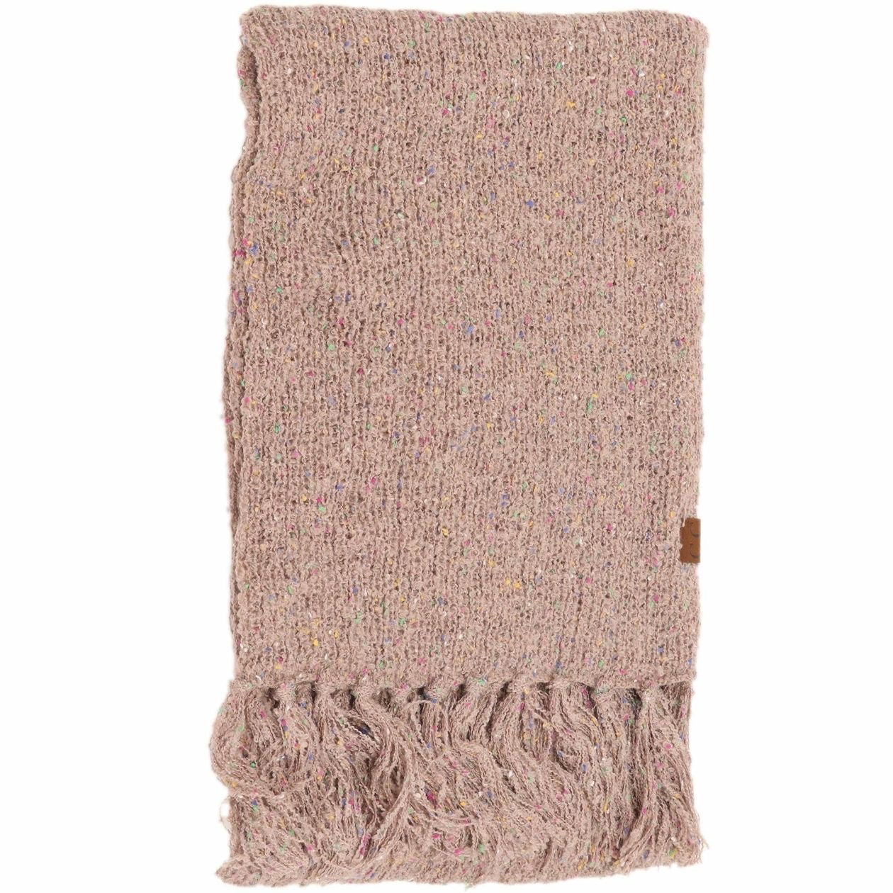 Confetti Boucle Scarf with Fringe