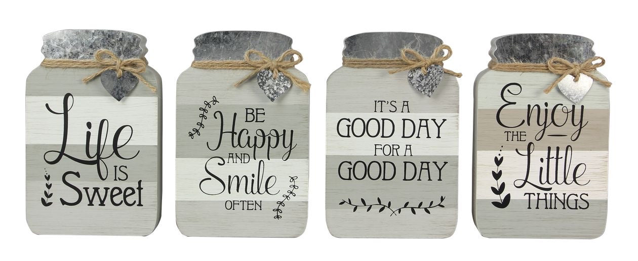 Wood Mason Jar Sign
