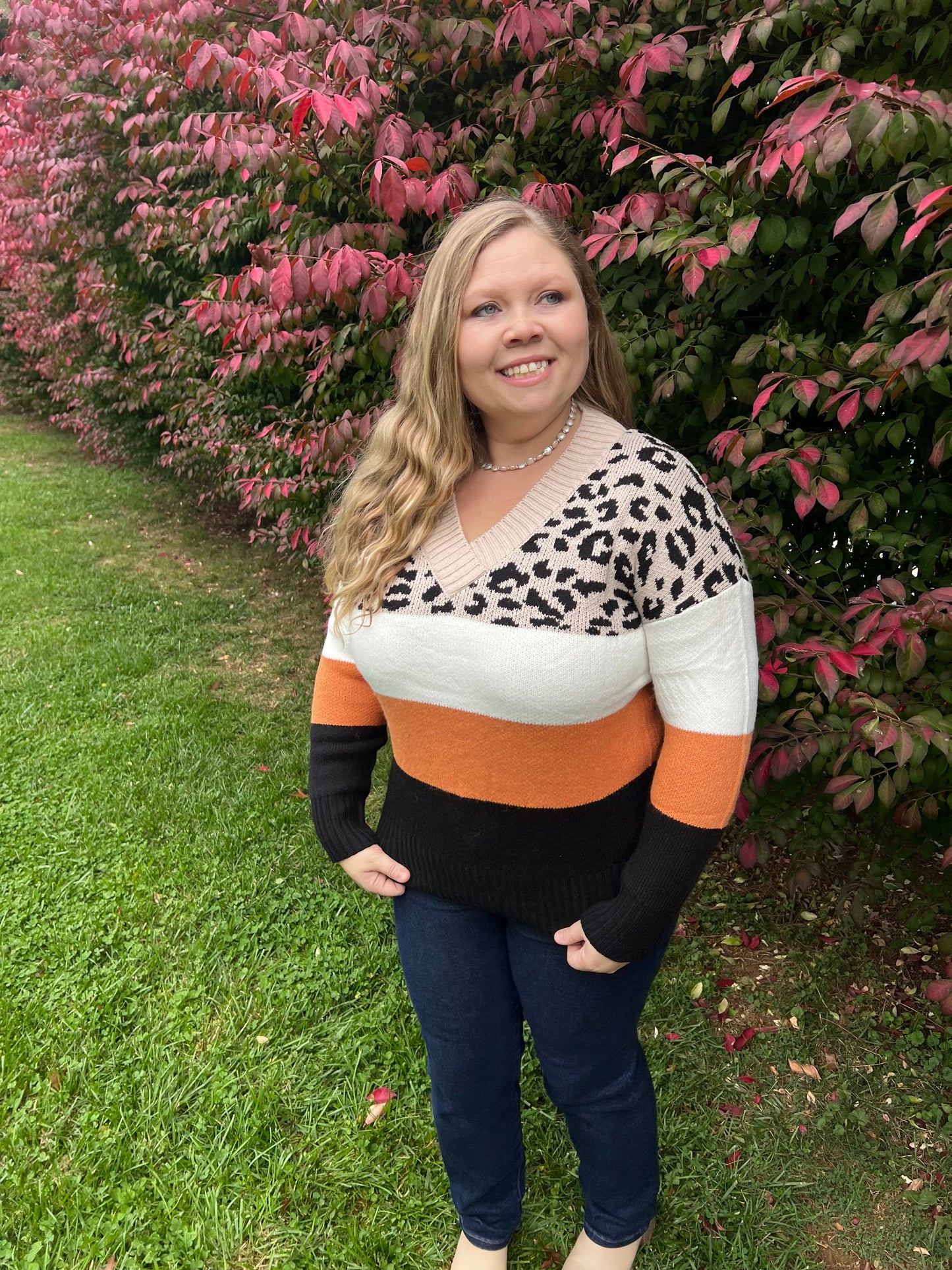 Leopard Orange&Black Sweater