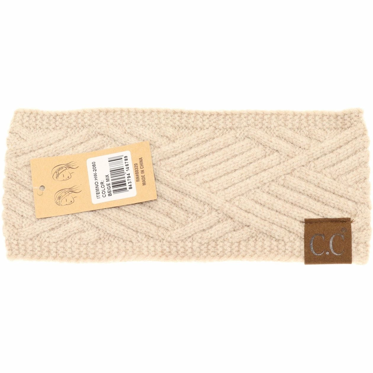 Diagonal Criss-Cross Patterned Head Wrap