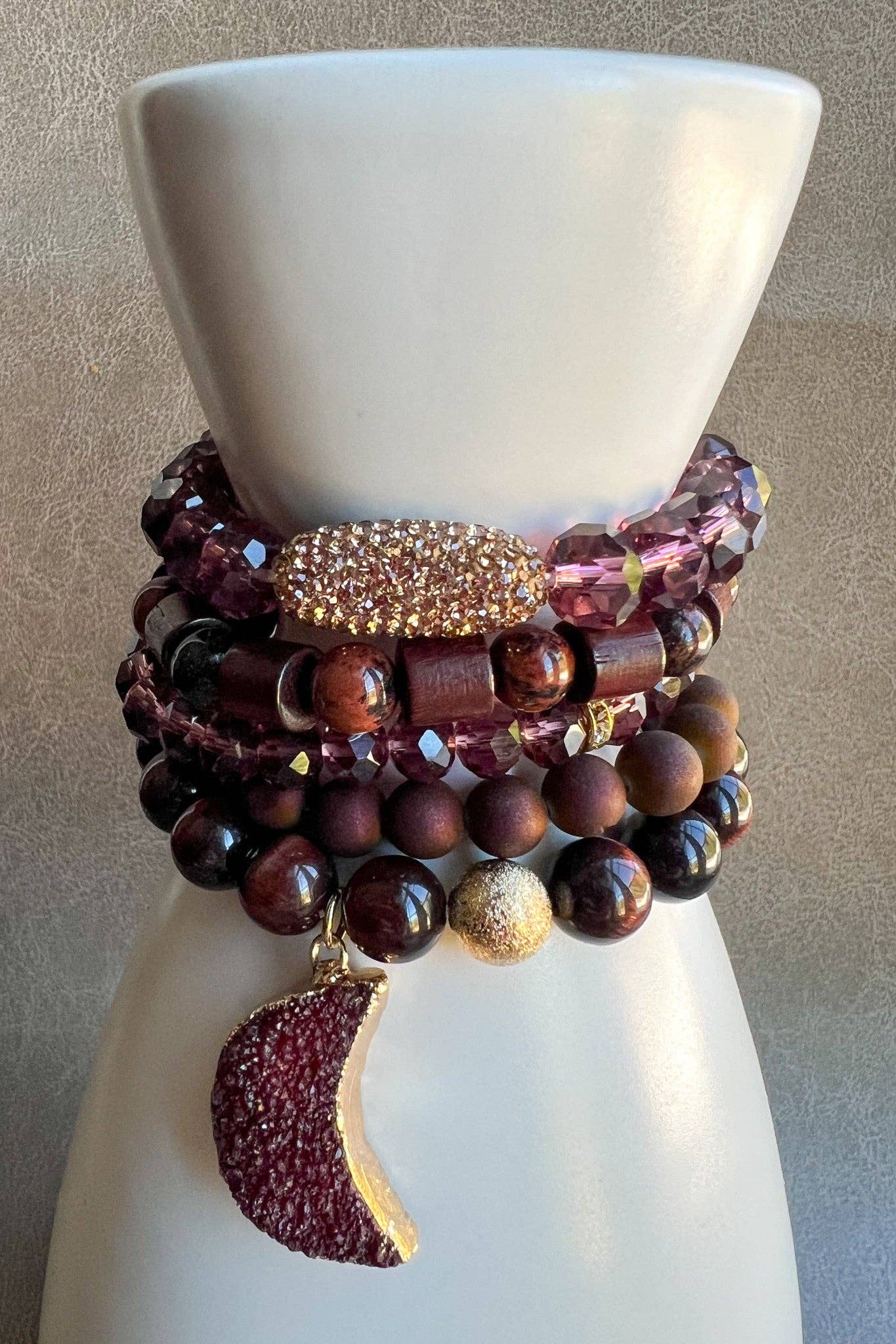 Zambia Bracelet Set Mahogany