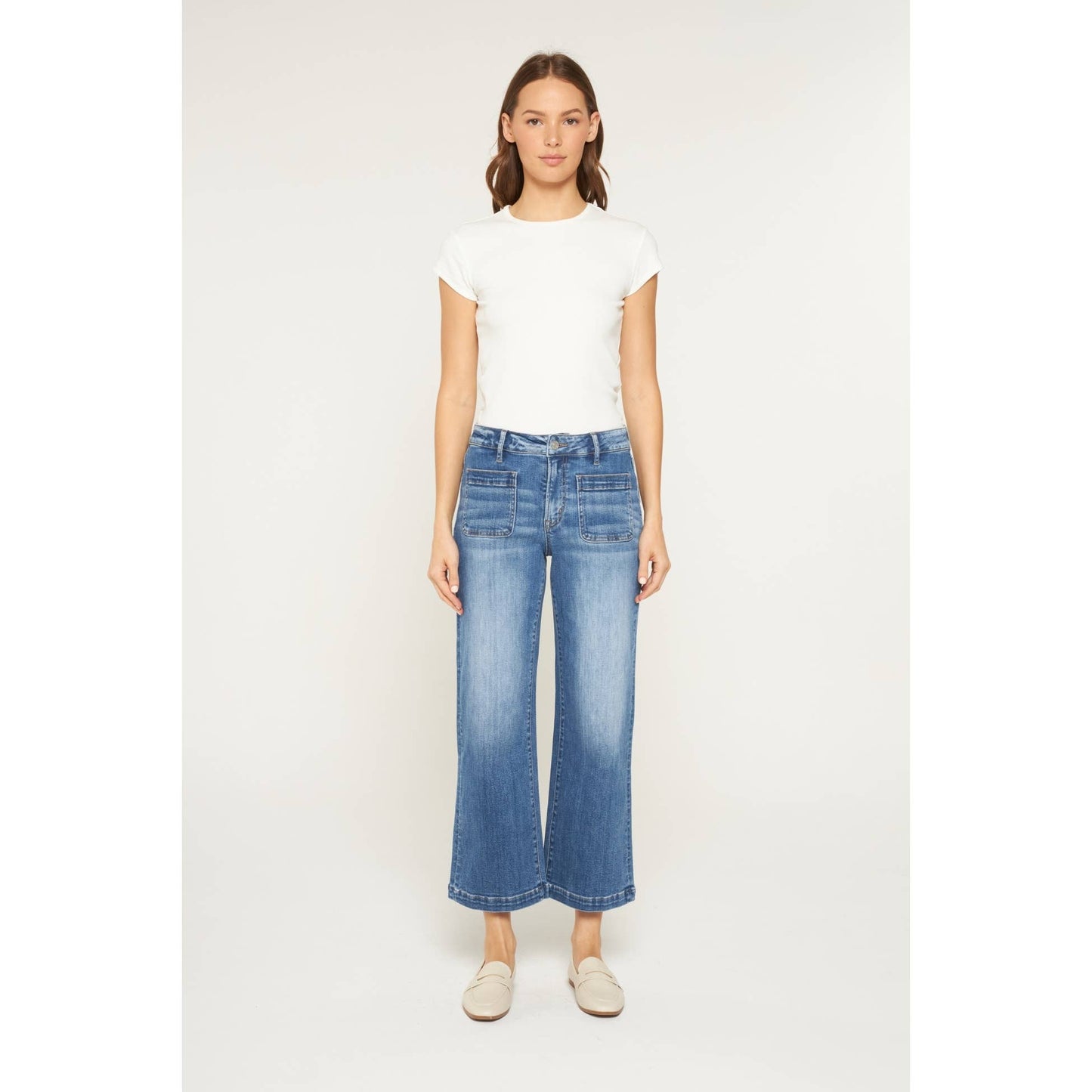 Rosa's High Rise Cropped Wide Leg