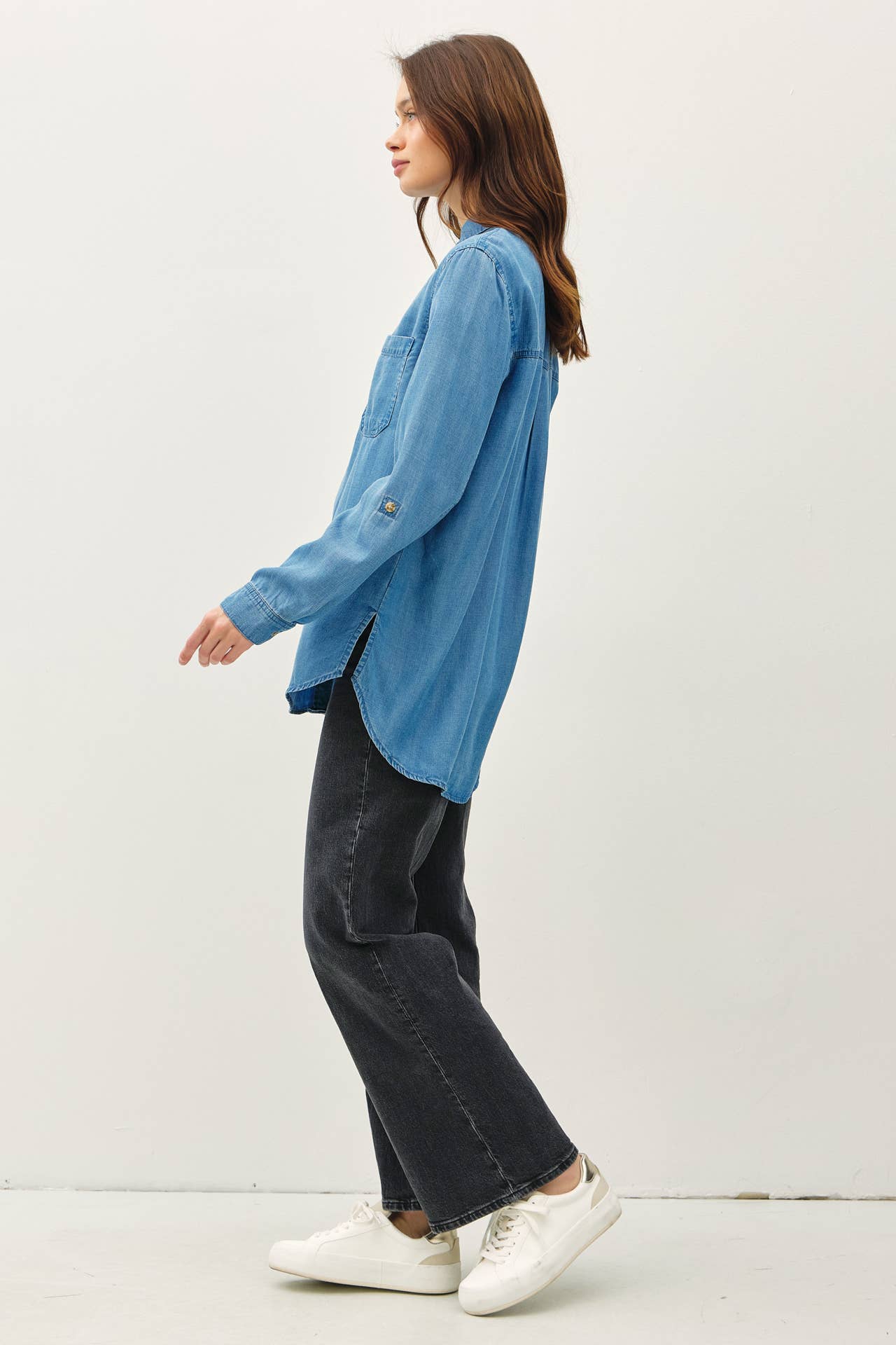 Mehri's Denim Oversized Shacket