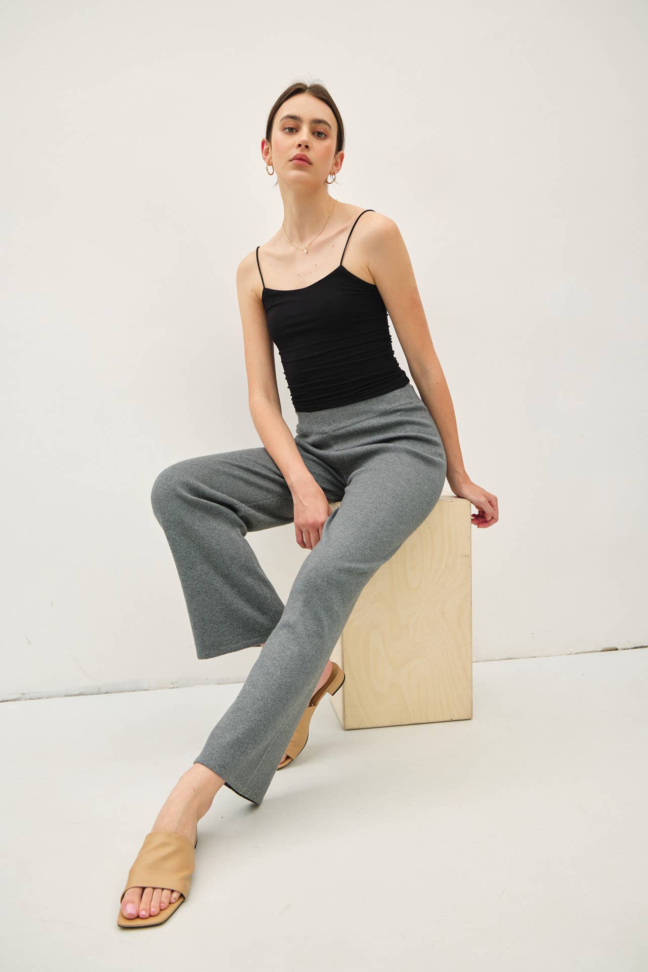 Ann's High Rise Soft Ribbed Pant