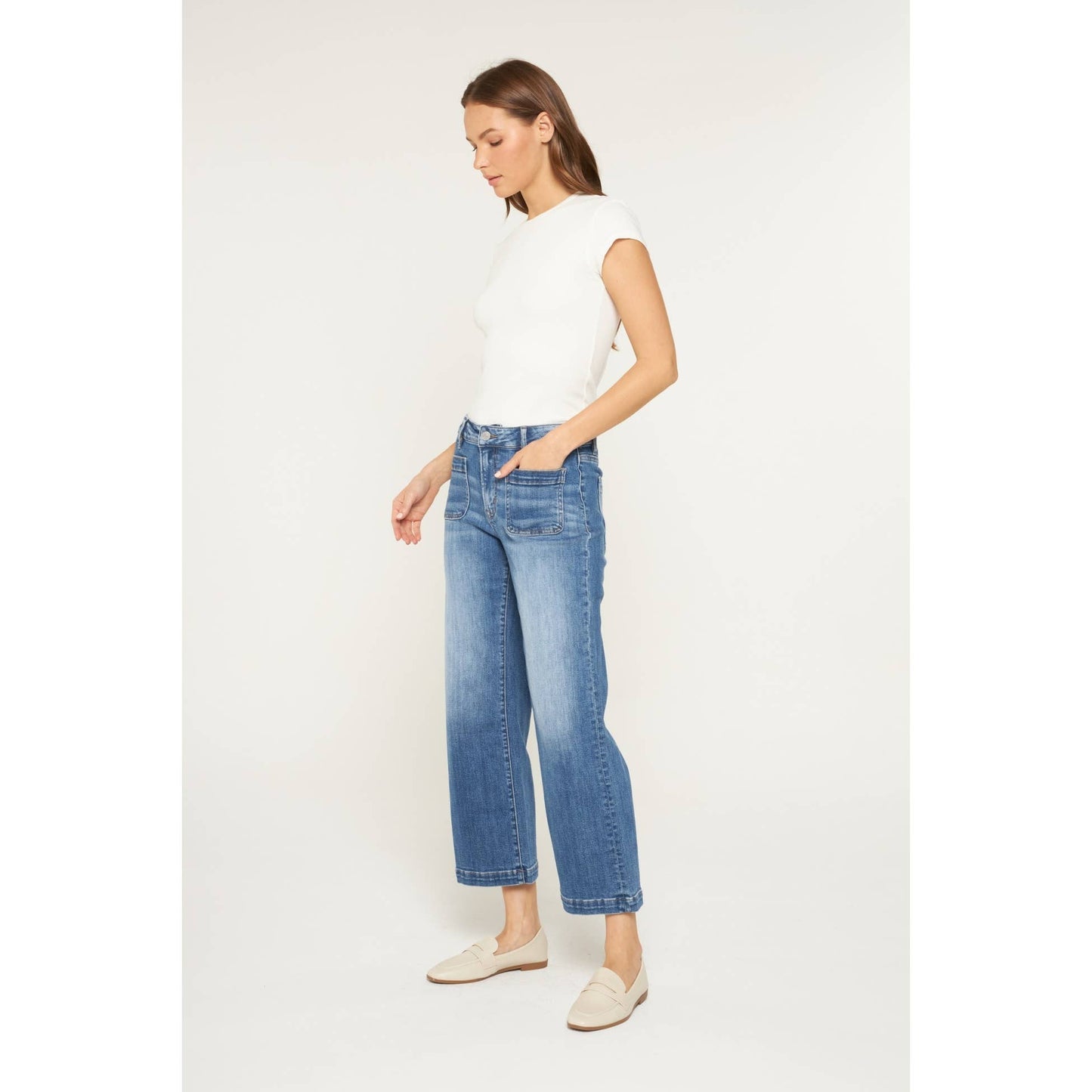 Rosa's High Rise Cropped Wide Leg