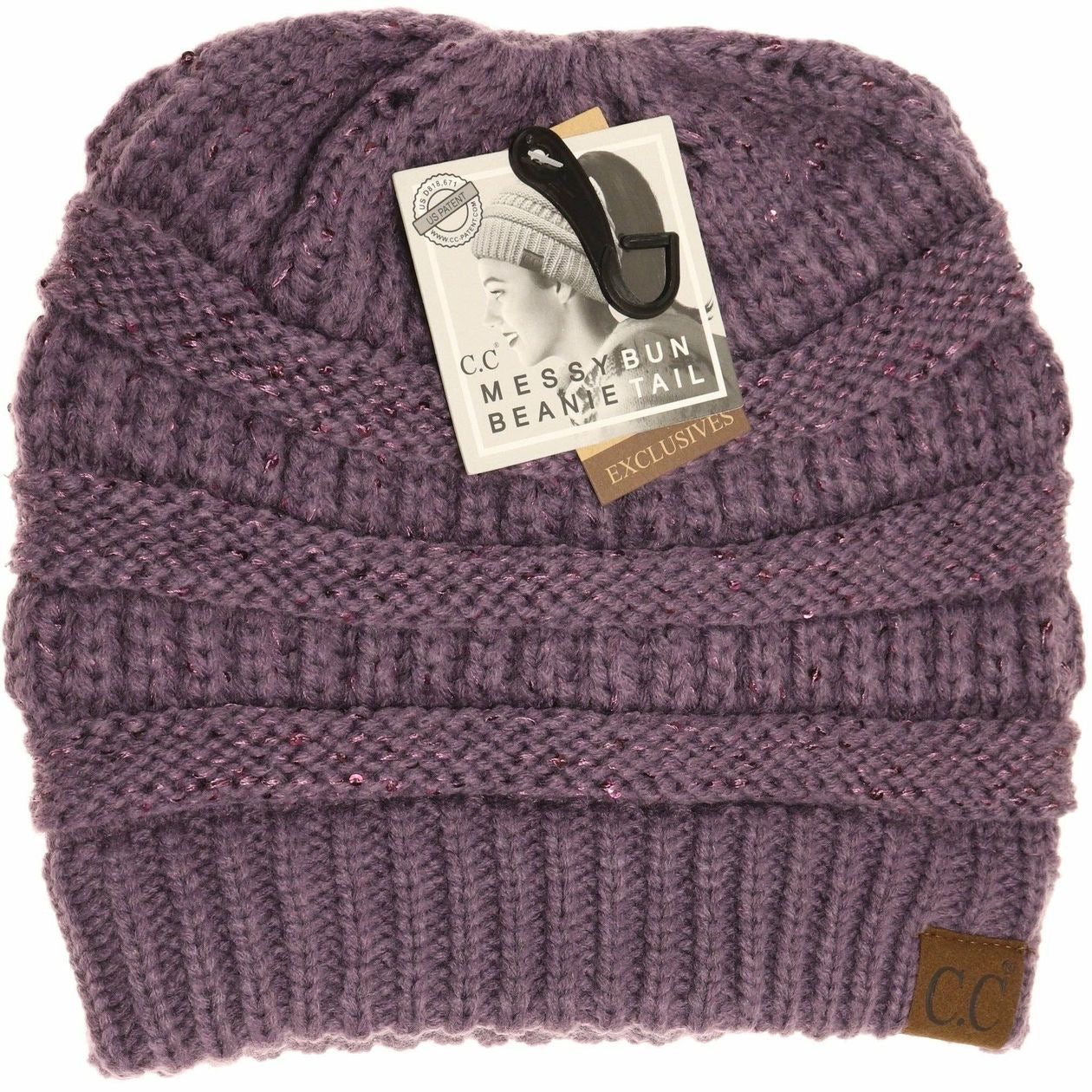 Sequin C.C. Beanie Tail Beanie