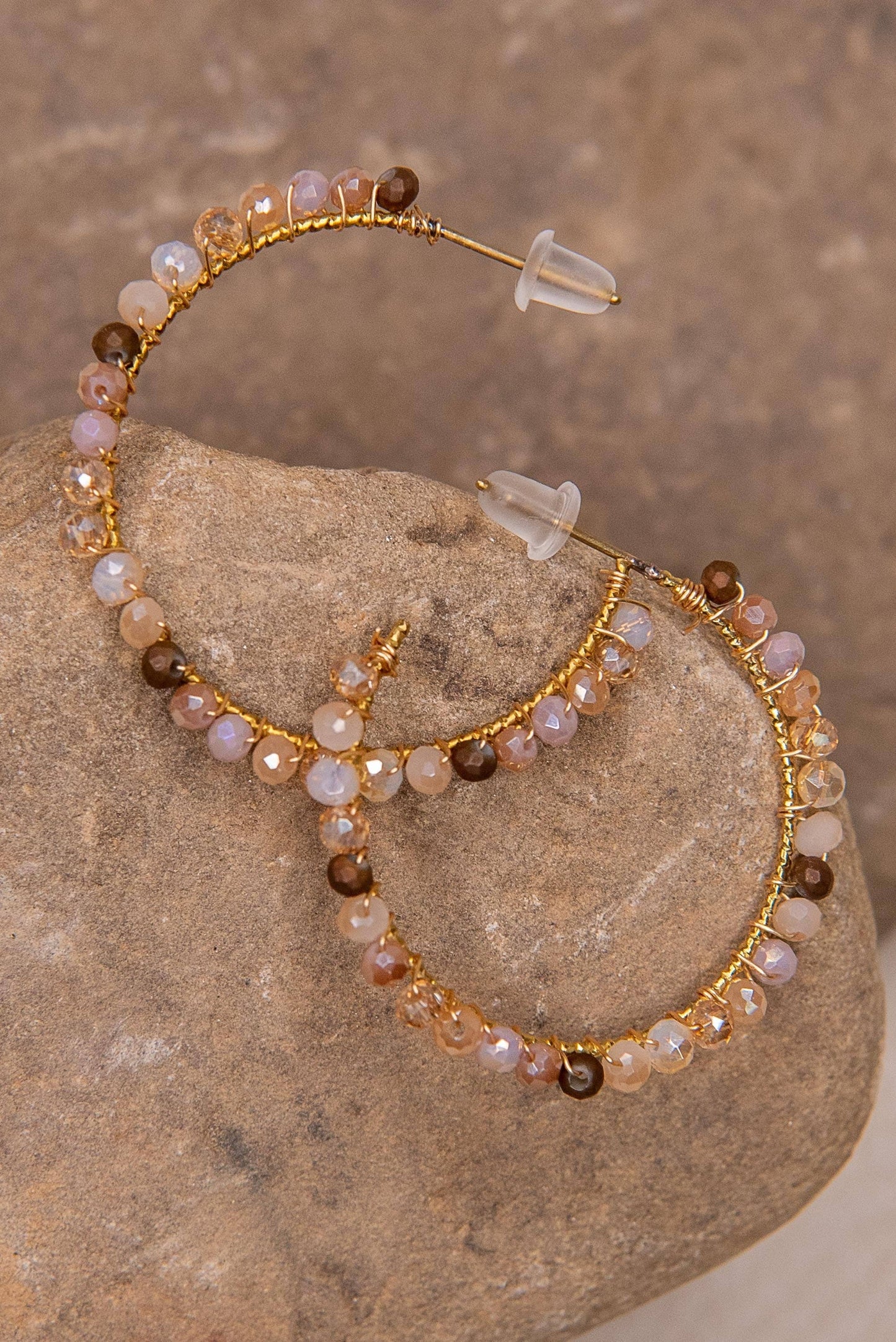 Paisley Earring Beige