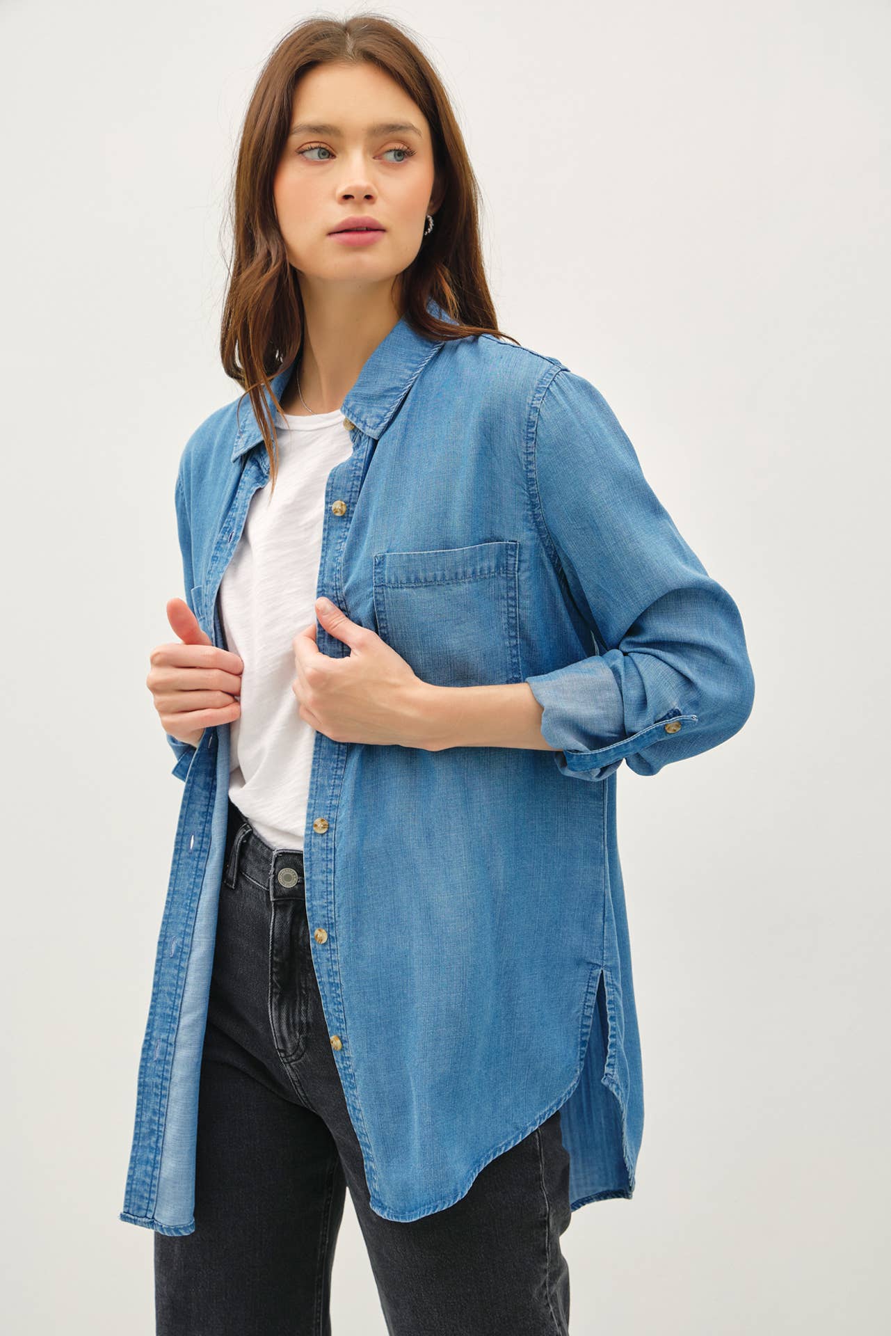 Mehri's Denim Oversized Shacket