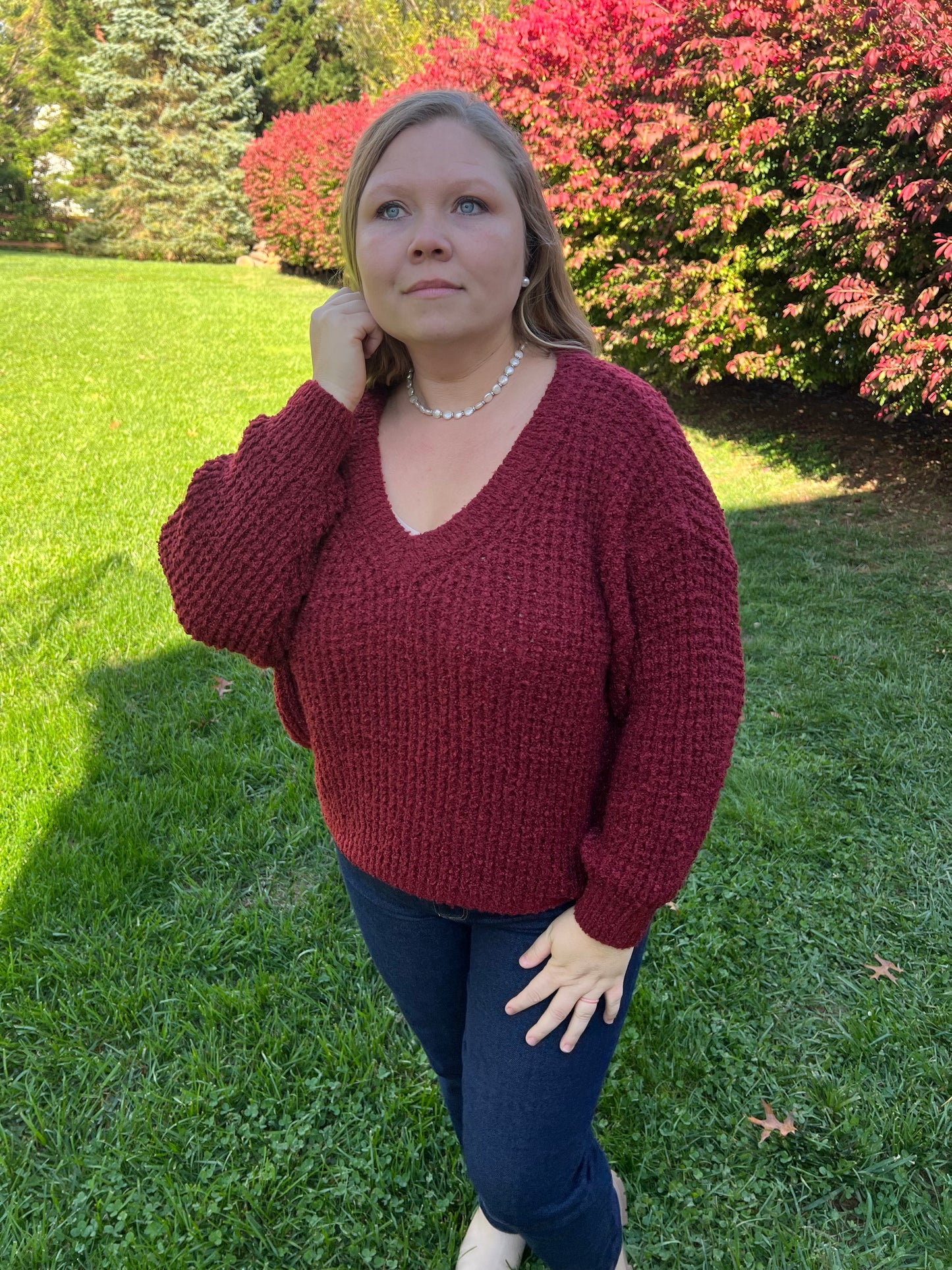 Sage Super Fluffy Waffle Sweater