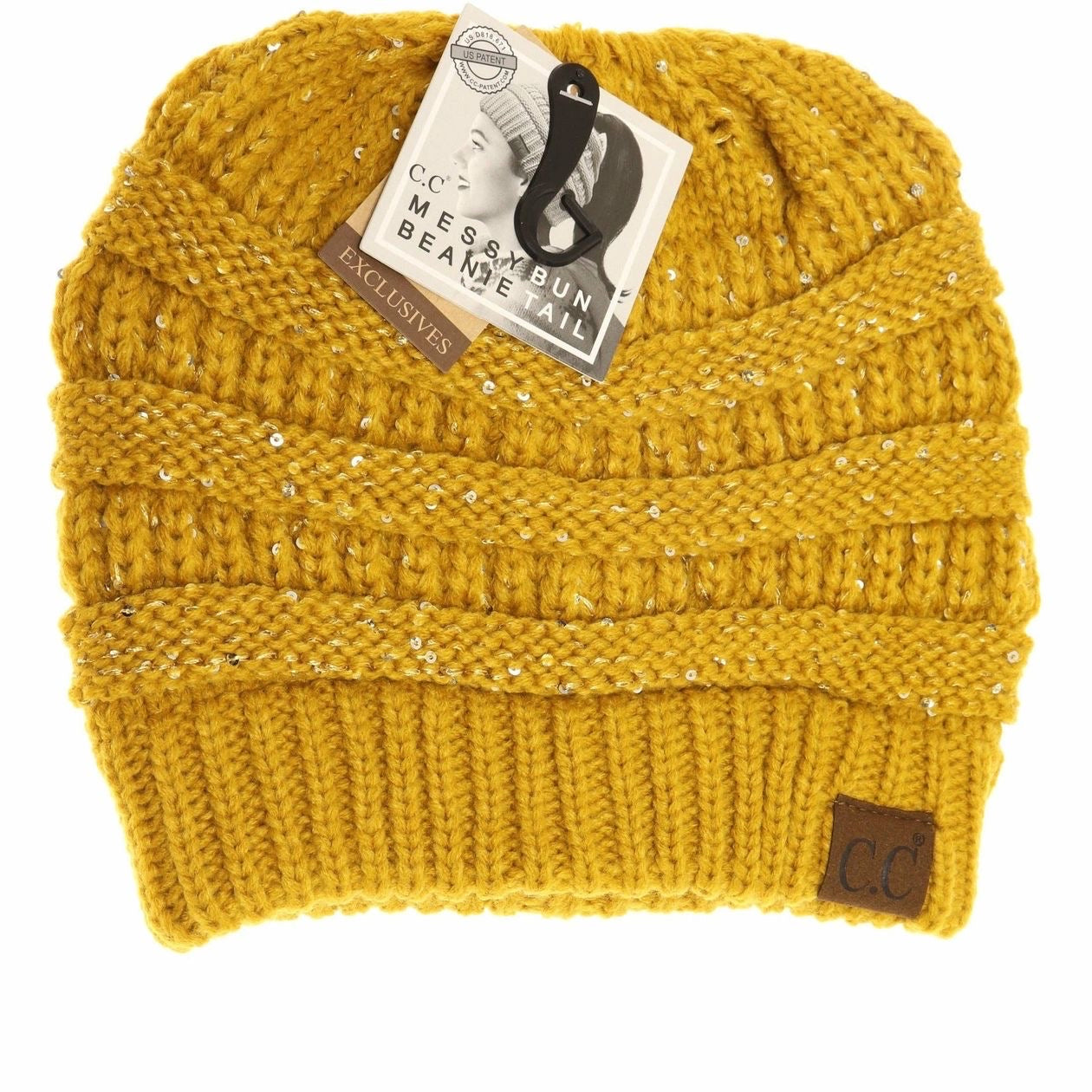 Sequin C.C. Beanie Tail Beanie