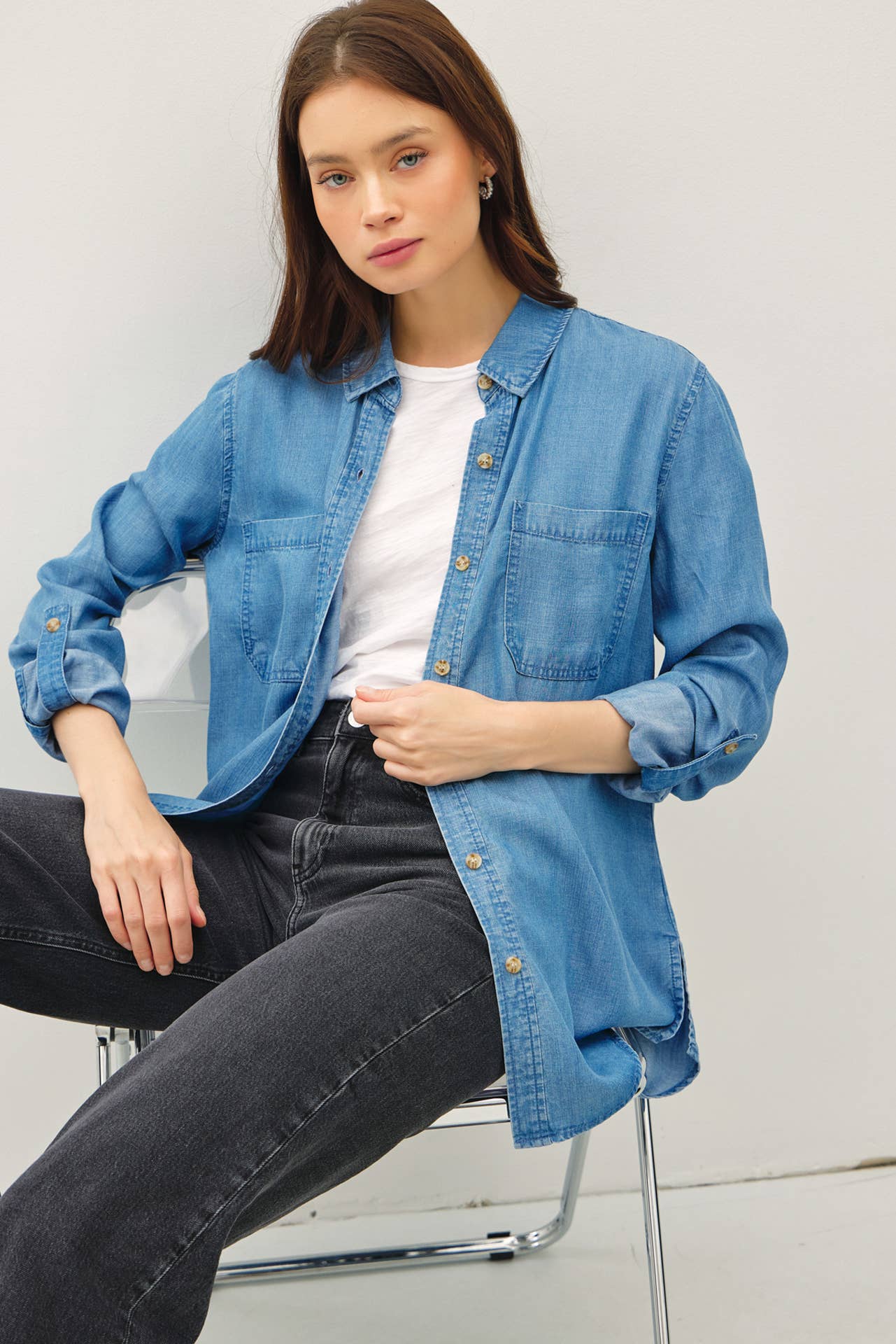 Mehri's Denim Oversized Shacket