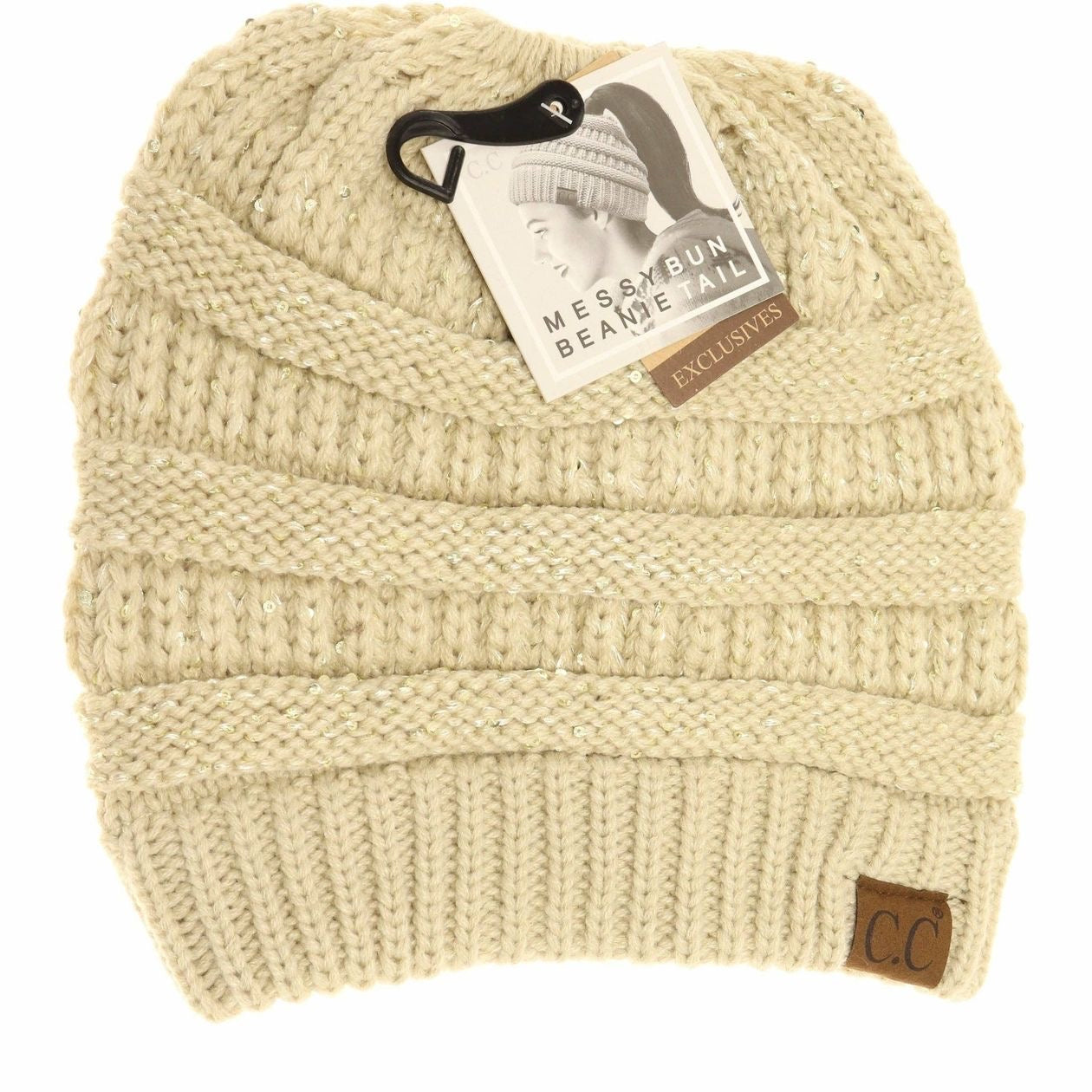 Sequin C.C. Beanie Tail Beanie