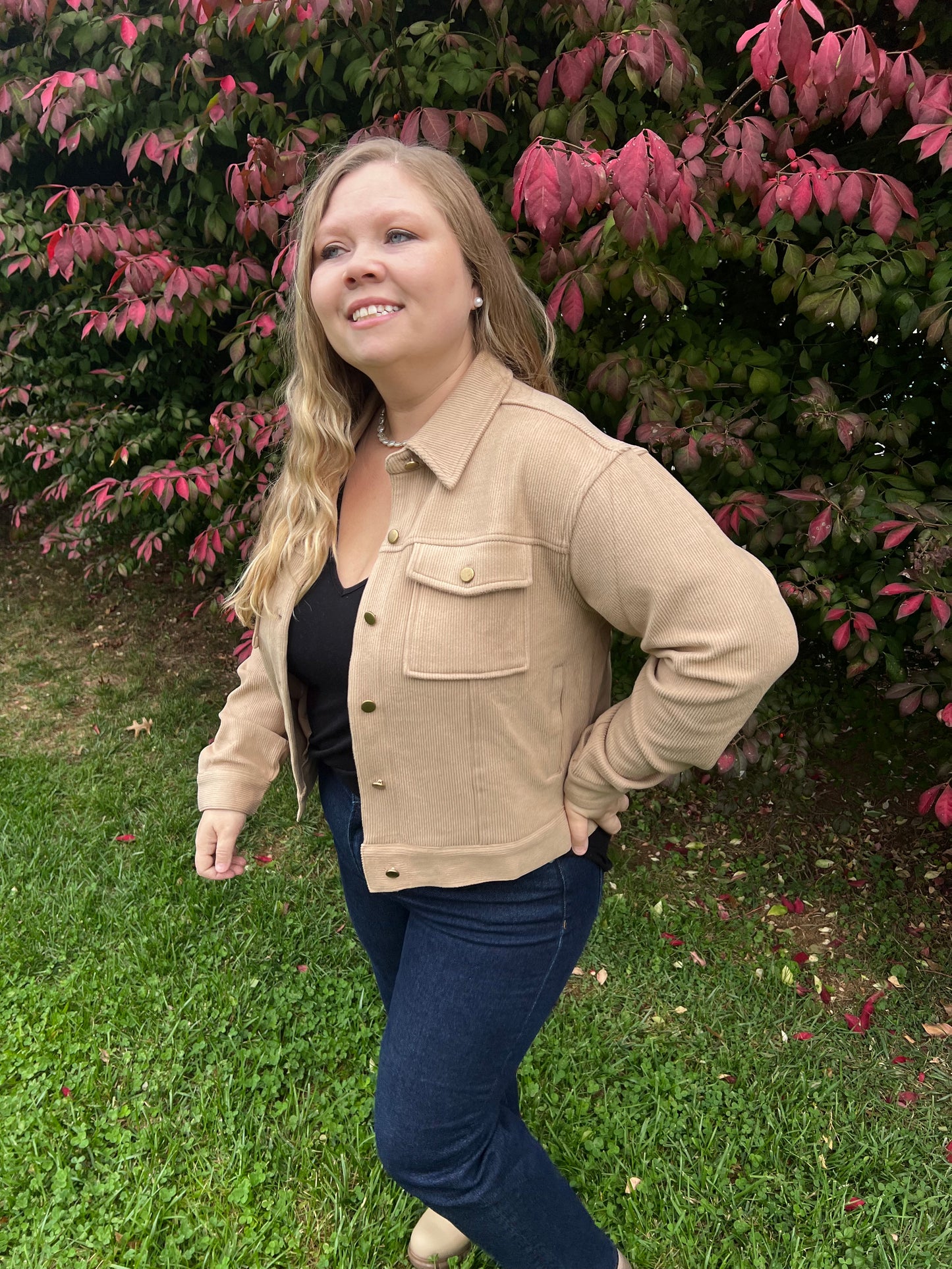 Latte Soft Ribbed Shacket