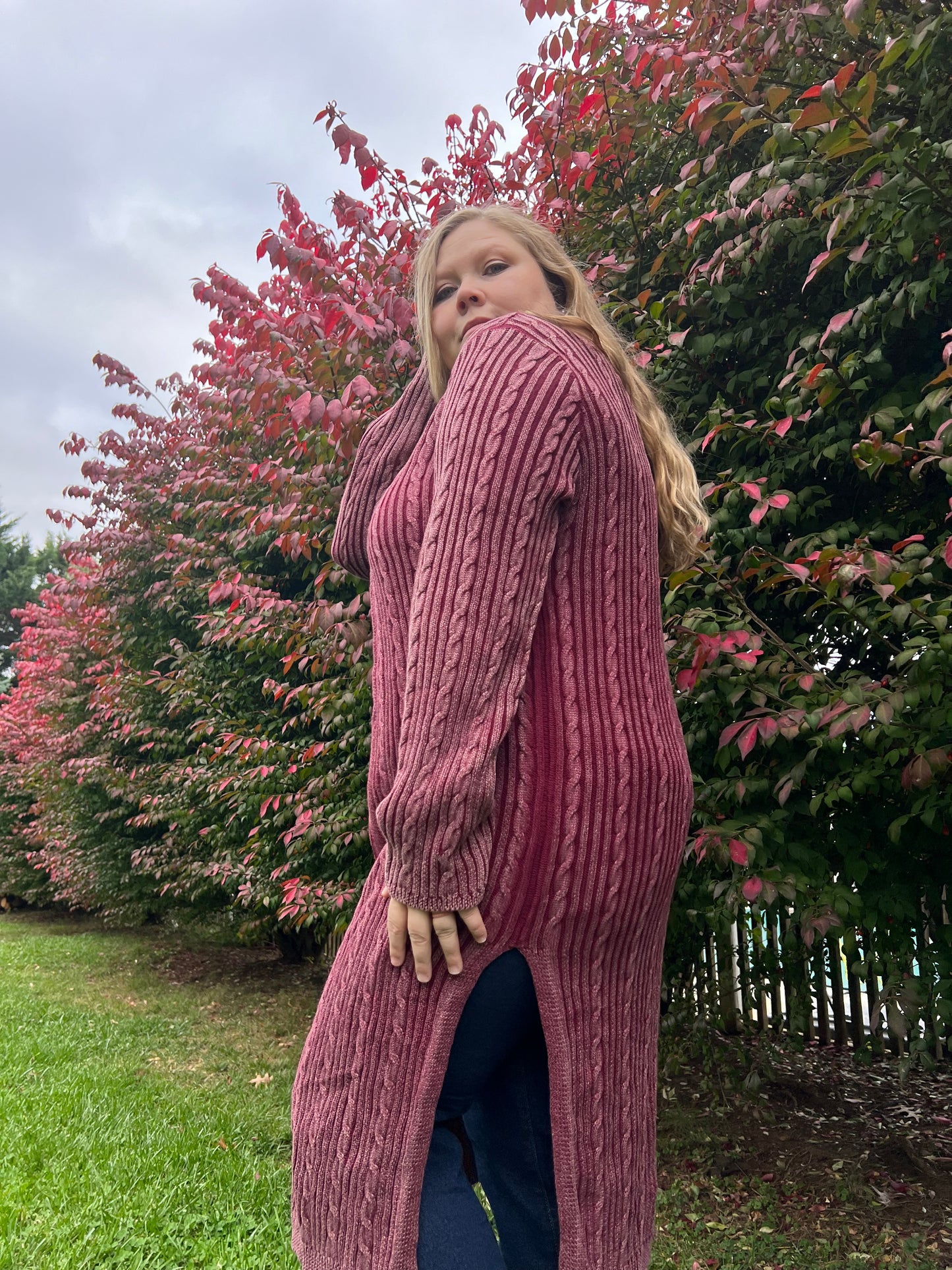 Wine Washed Vintage Cardigan