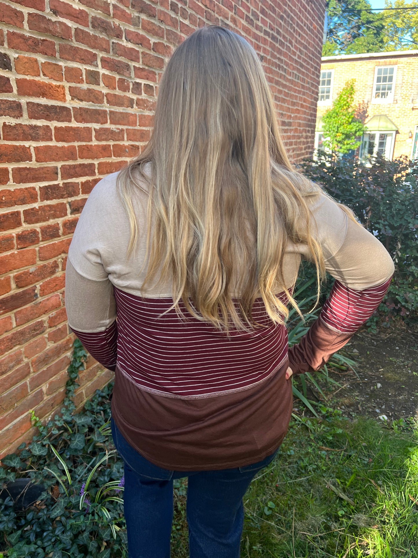 Zeleina's Lightweight Striped Top