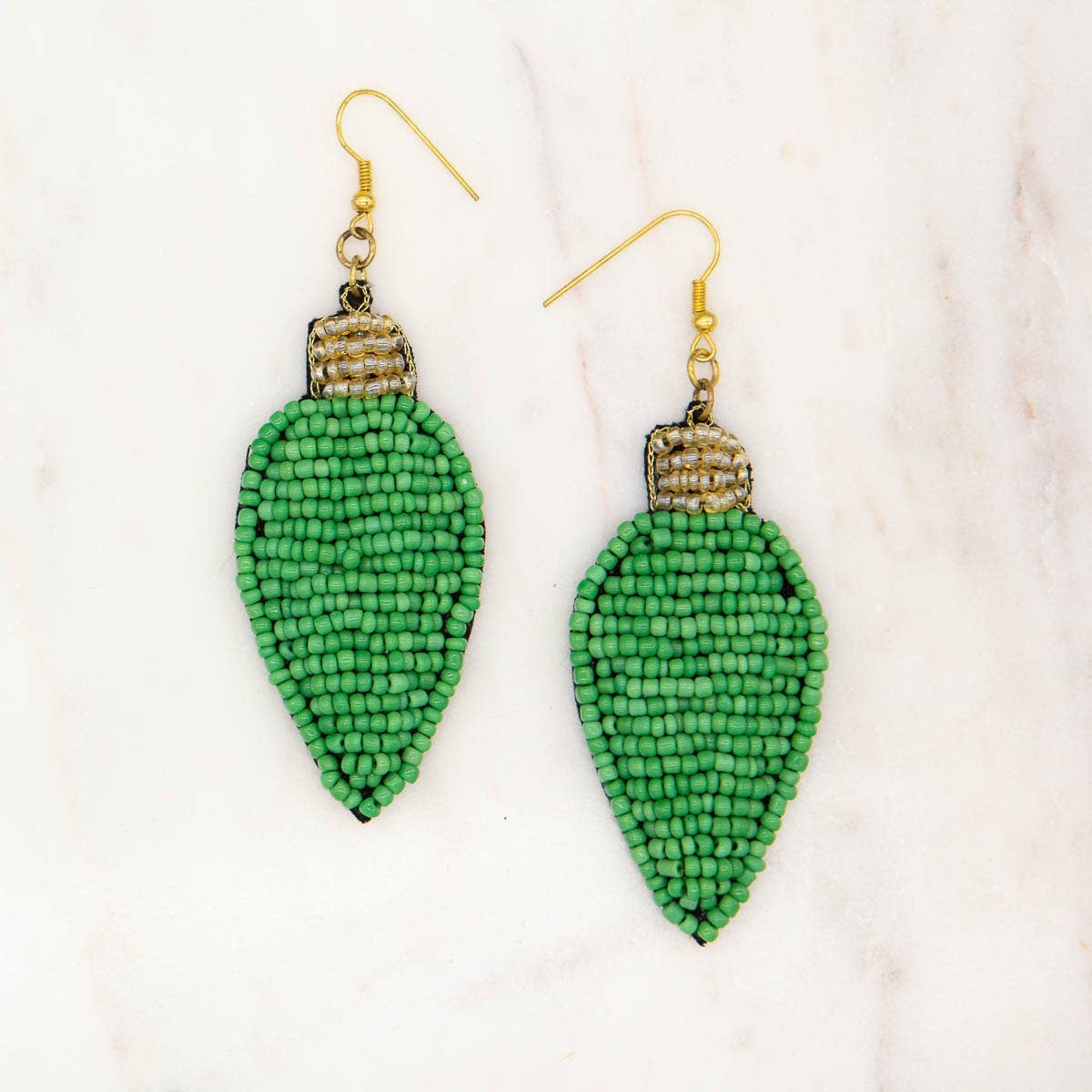 Christmas Light Beaded Earrings