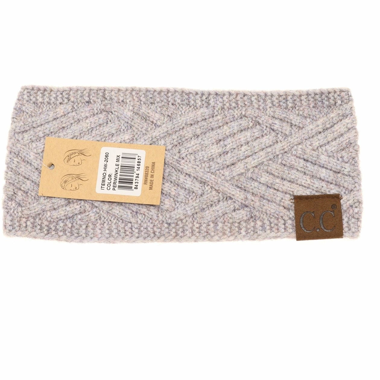 Diagonal Criss-Cross Patterned Head Wrap