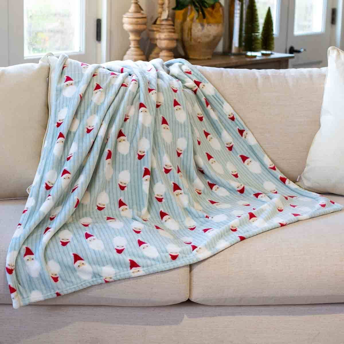 Jolly Santa Throw Blanket
