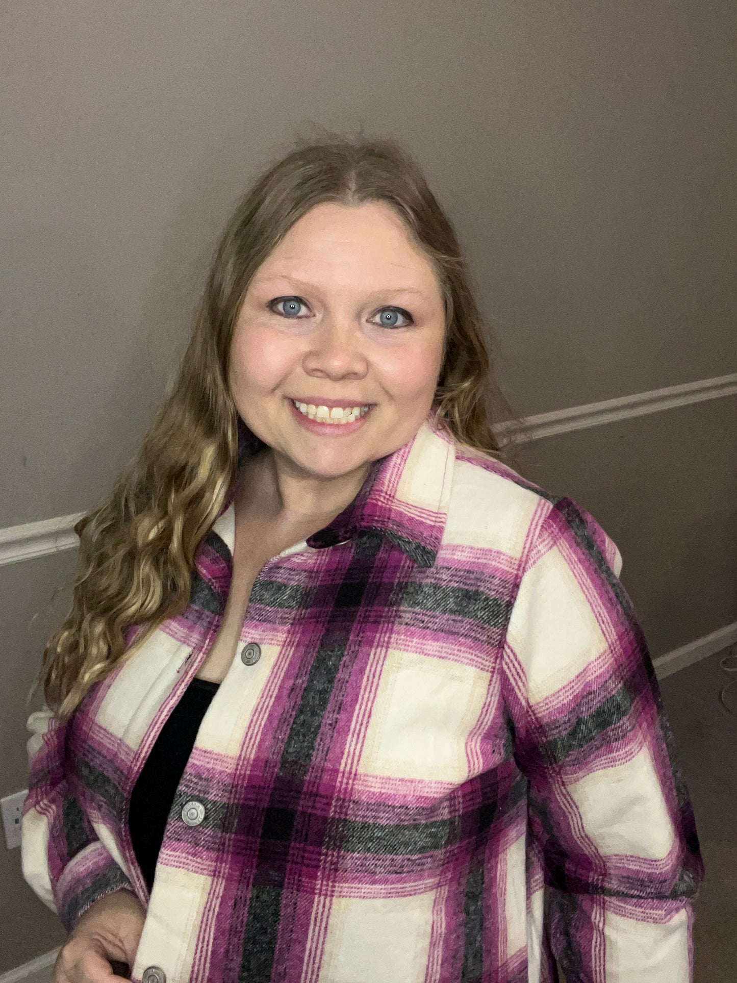 Magenta Plaid Shacket