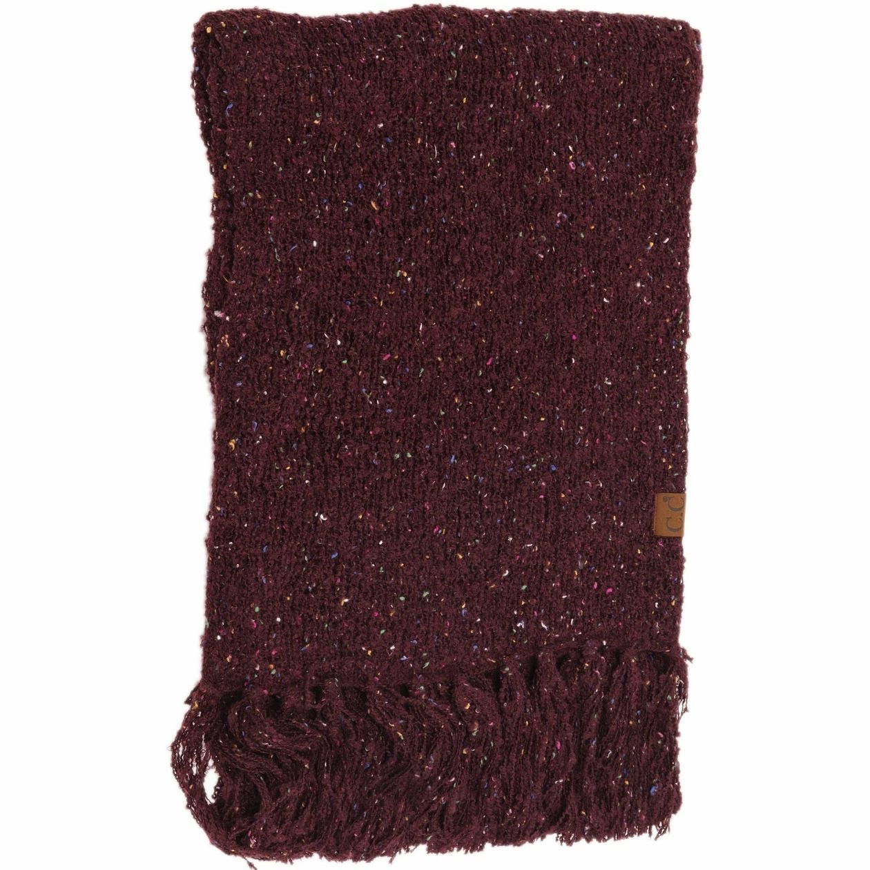 Confetti Boucle Scarf with Fringe