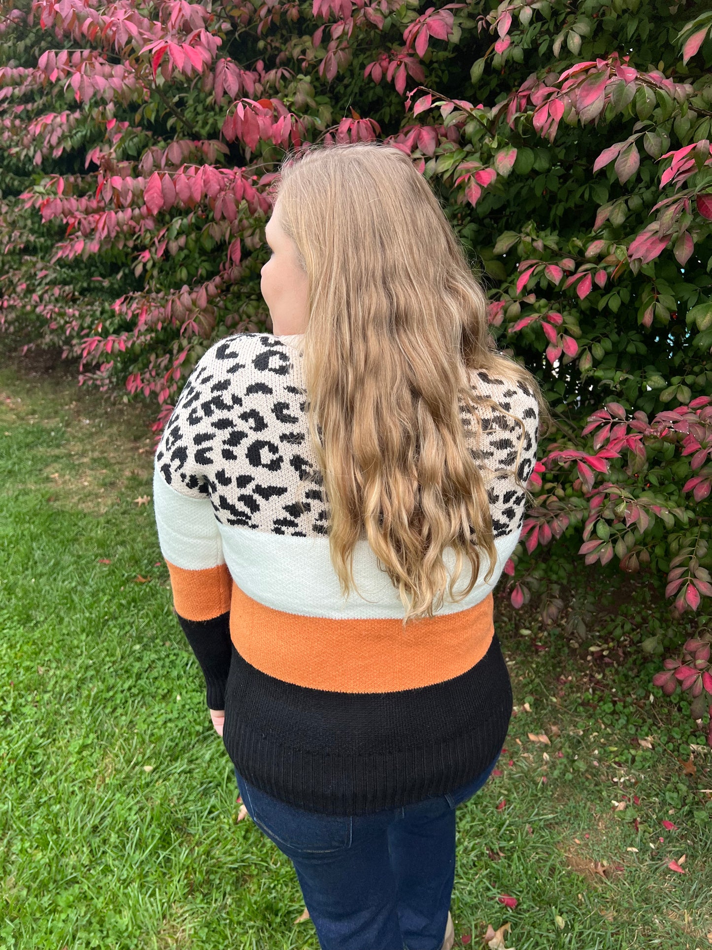 Leopard Orange&Black Sweater