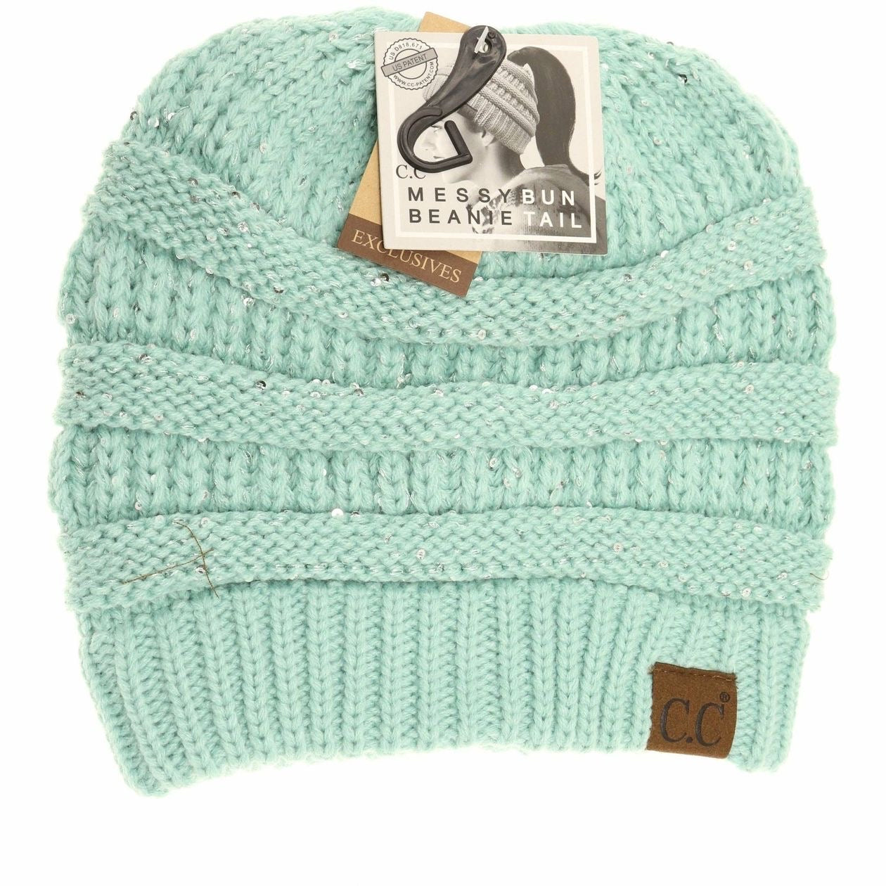 Sequin C.C. Beanie Tail Beanie