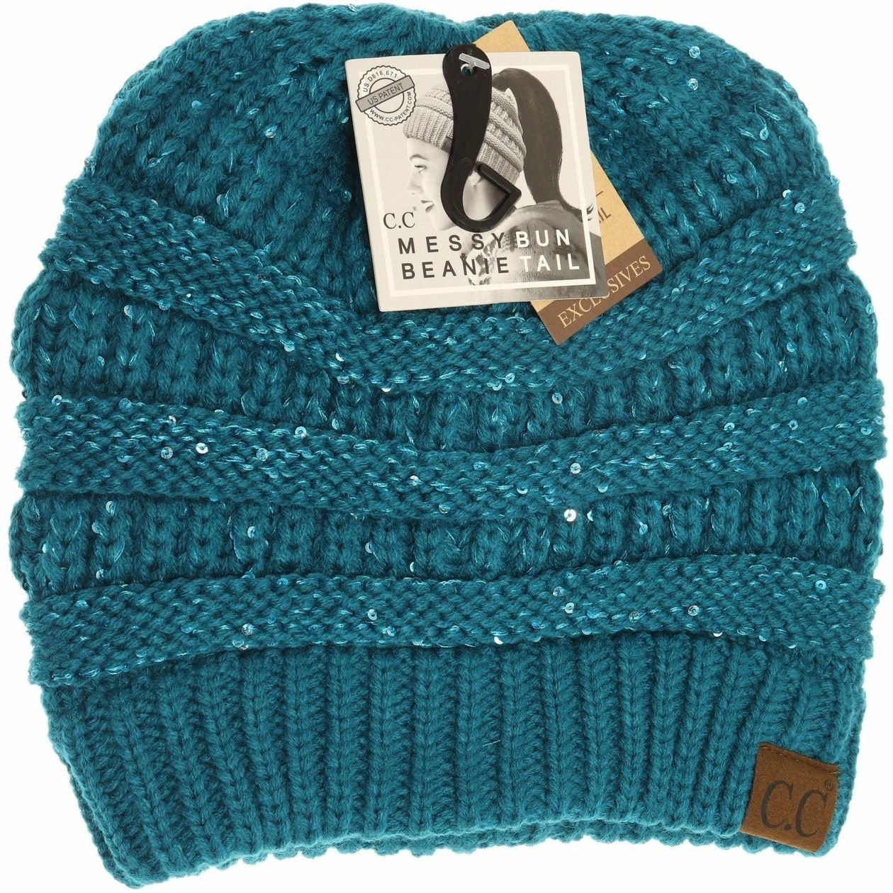 Sequin C.C. Beanie Tail Beanie