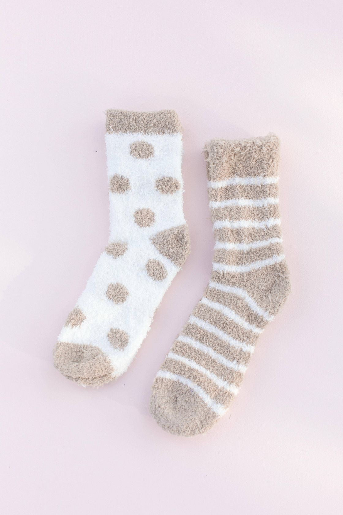 Fuzzy Dot or Stripe Socks