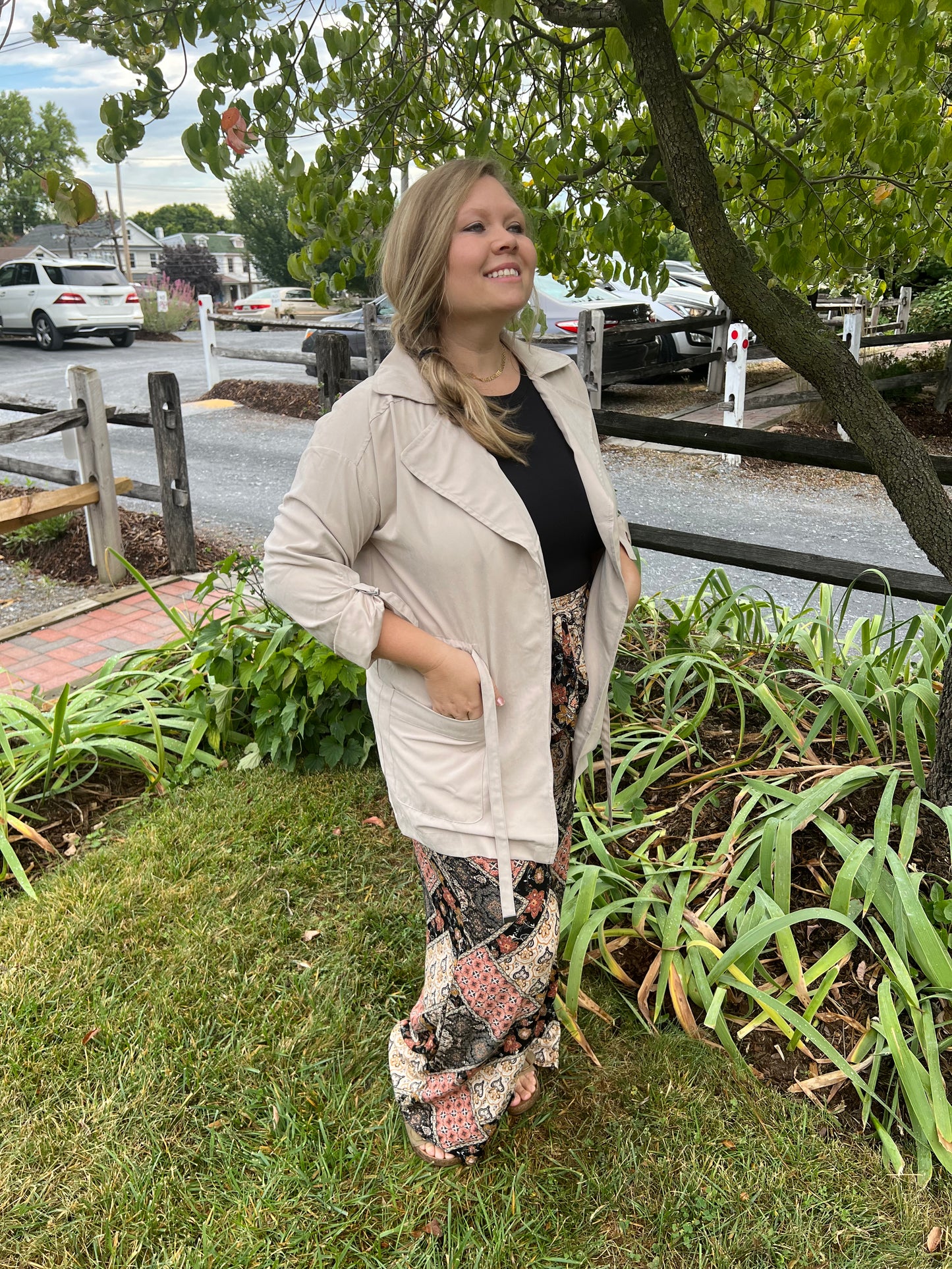 Beige Carmen Trench Jacket