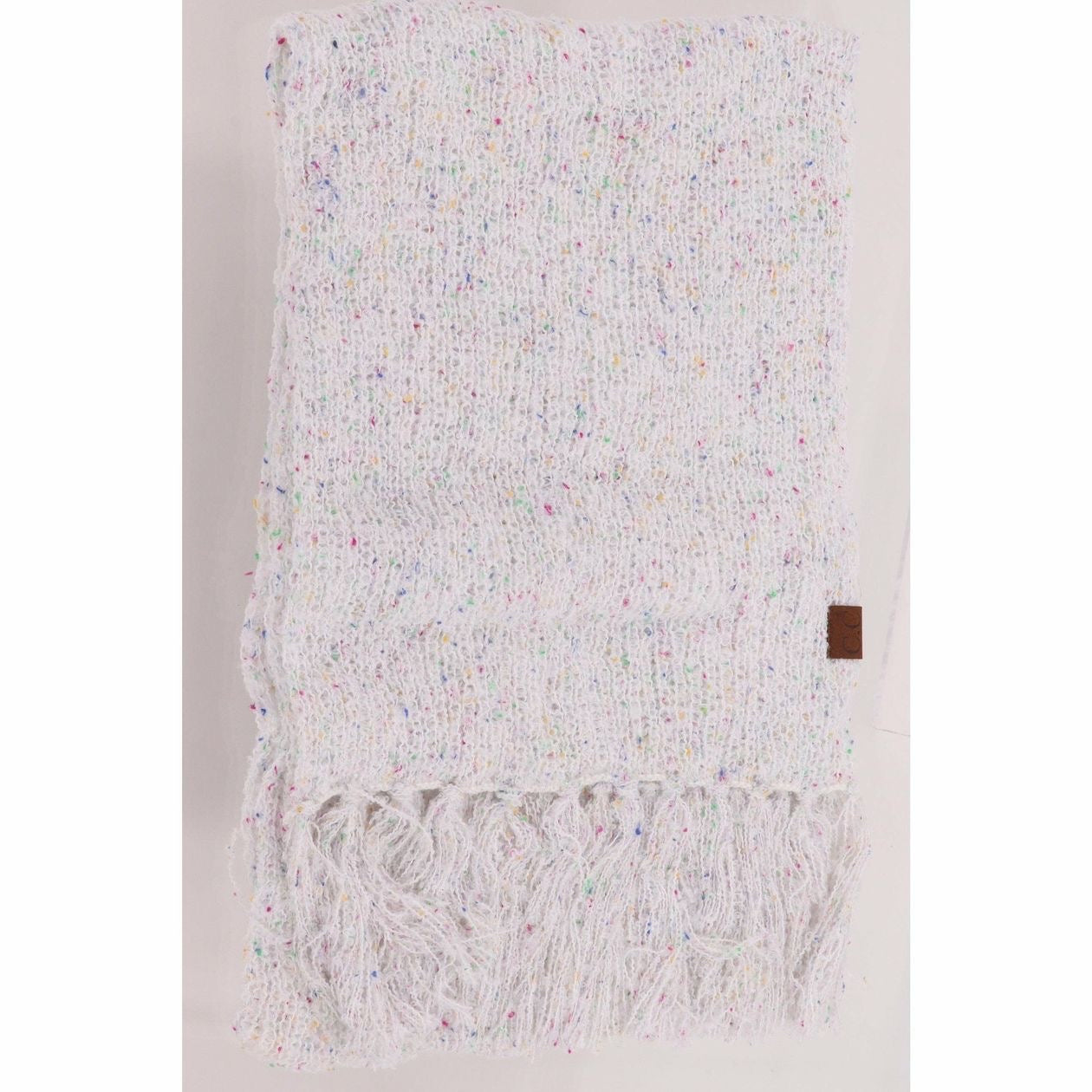 Confetti Boucle Scarf with Fringe