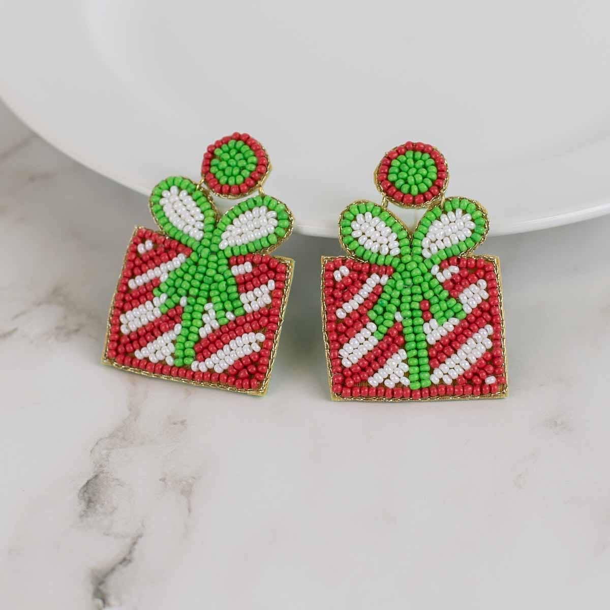 Beaded Present Earrings