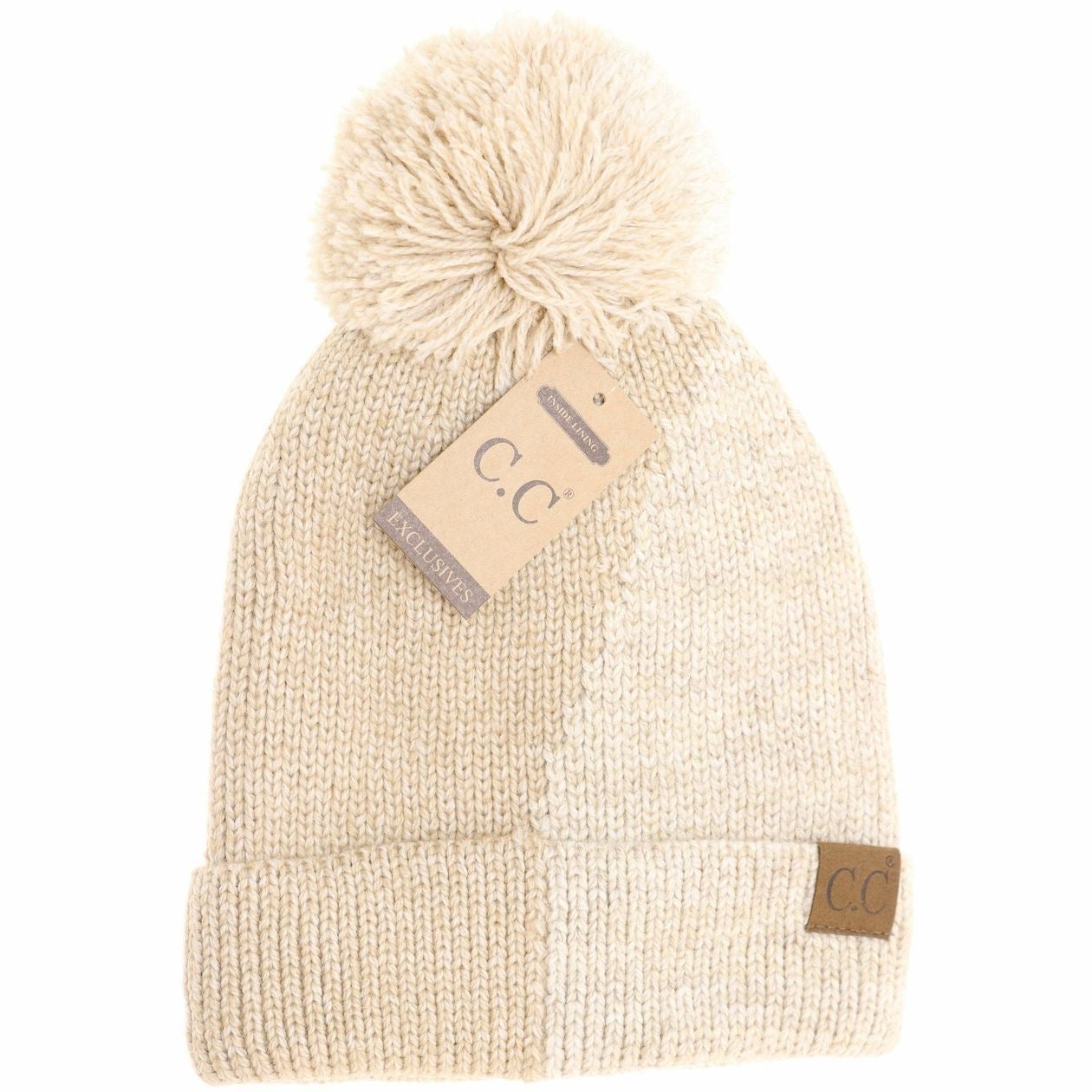 Two Tone Knit Cc Beanie