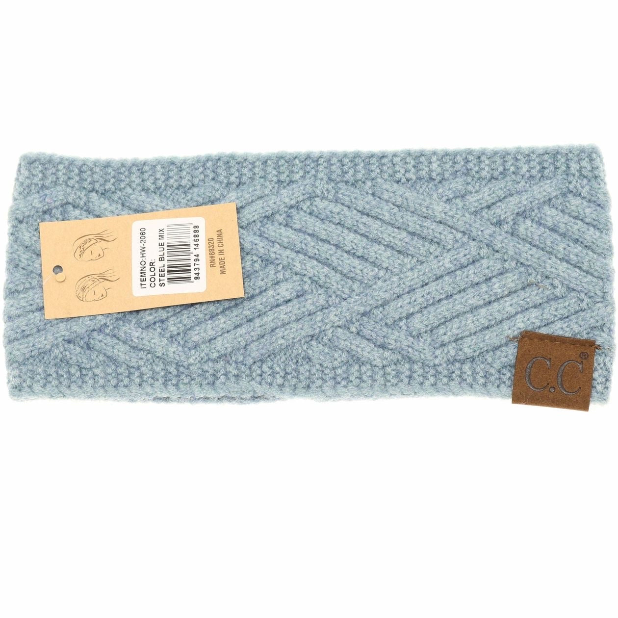 Diagonal Criss-Cross Patterned Head Wrap
