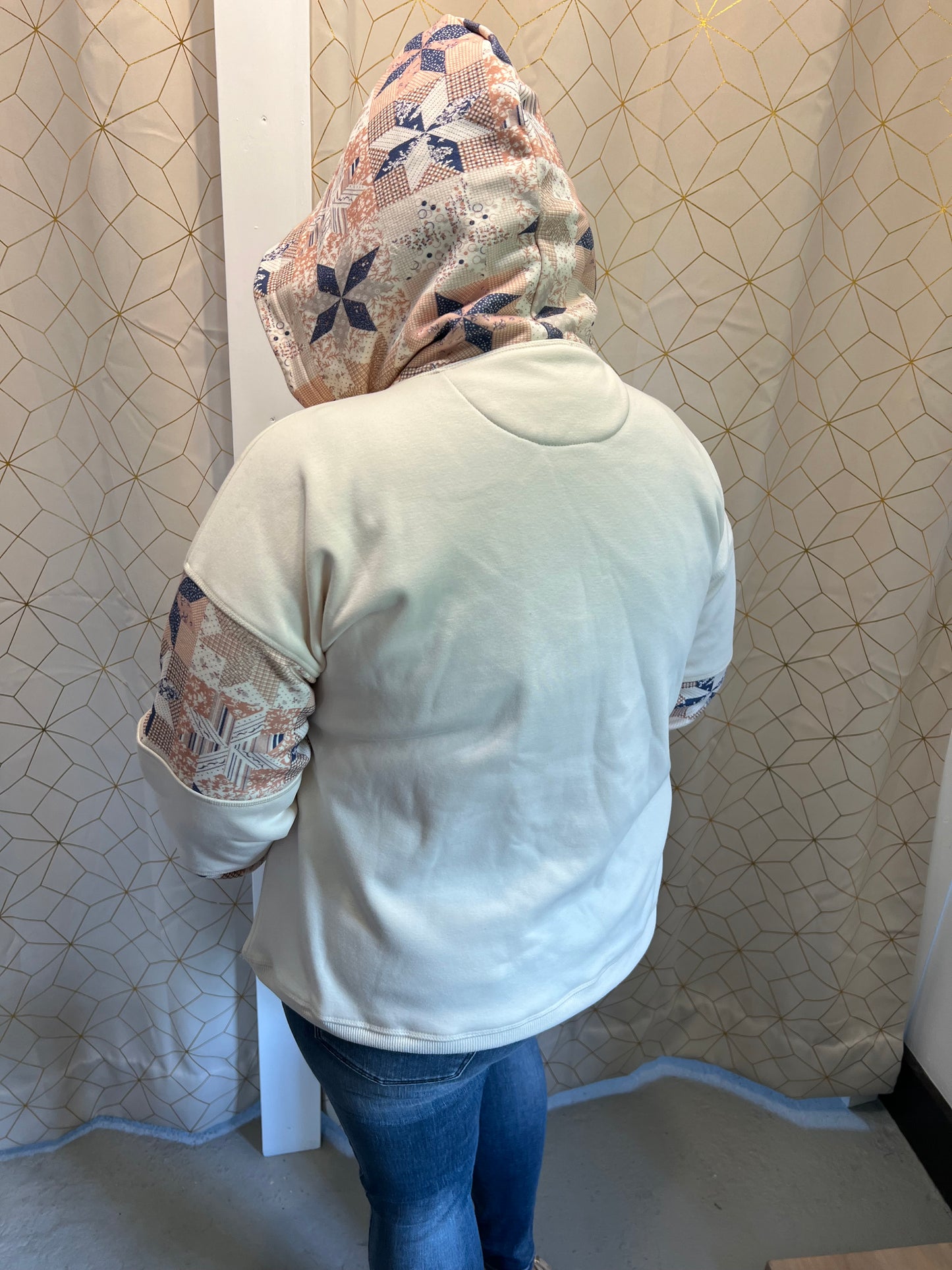 Cream French Terry Pullover Hoodie