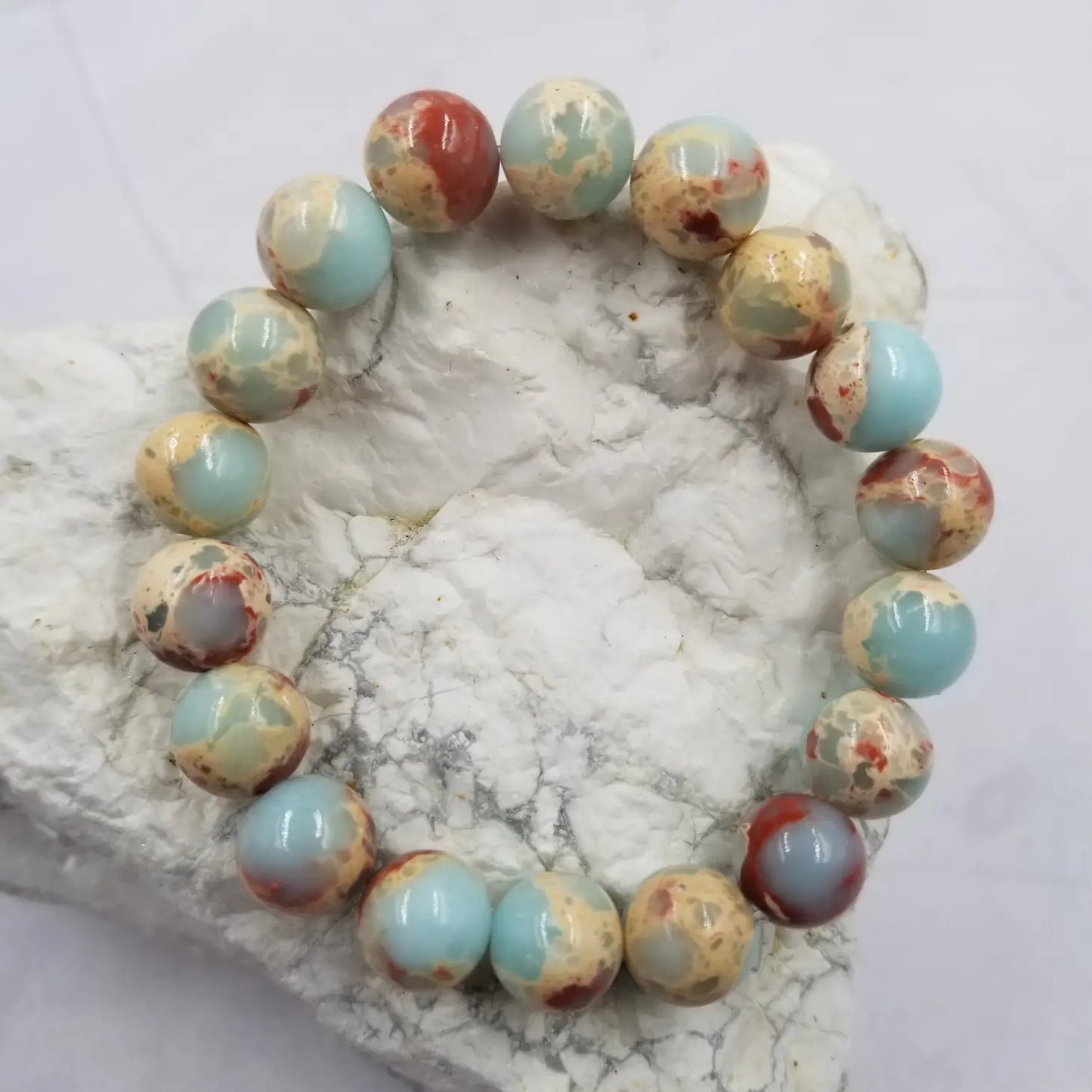 Stone Beaded Stretch Bracelet (10mm)