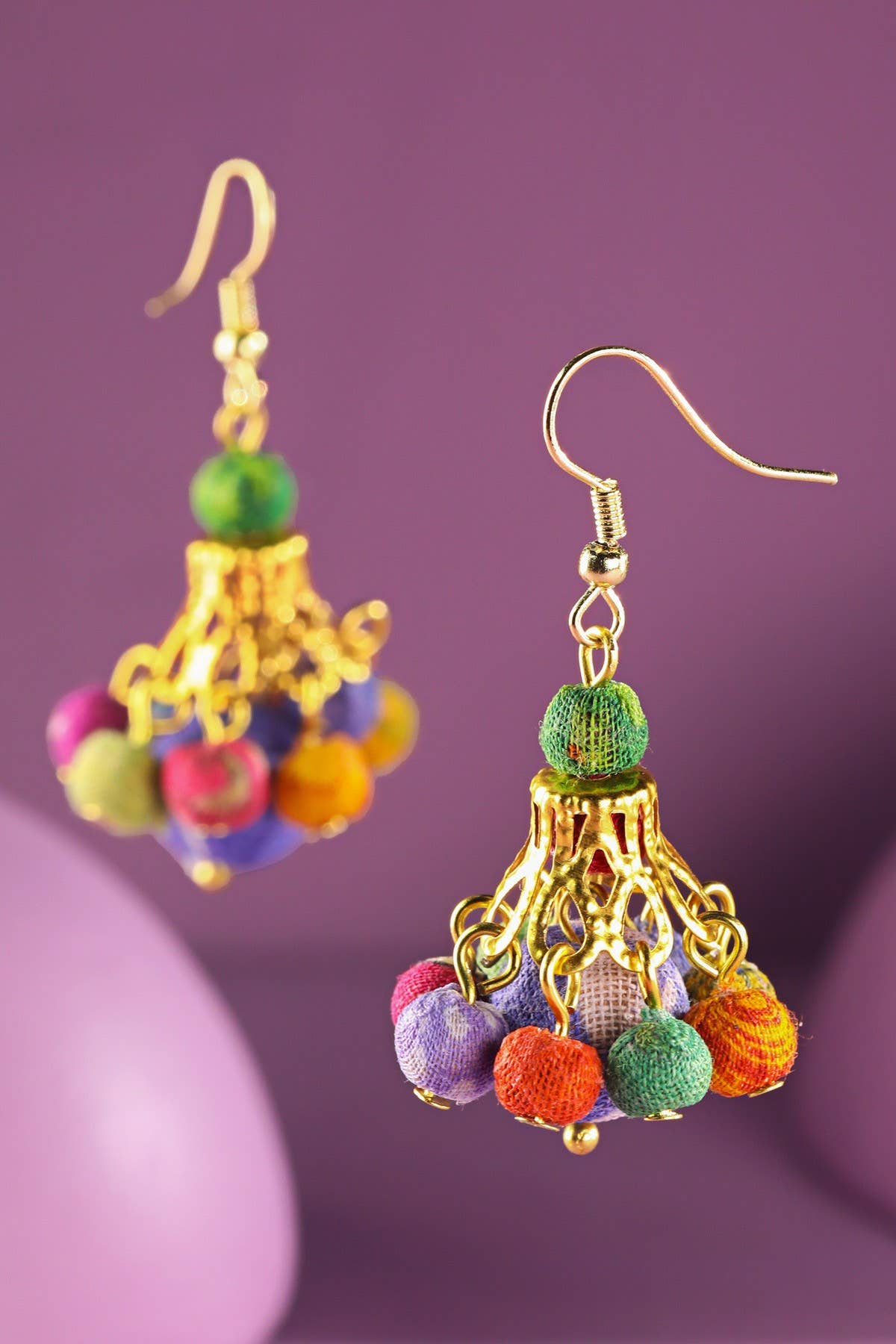 Handmade Beaded Chandelier Earrings