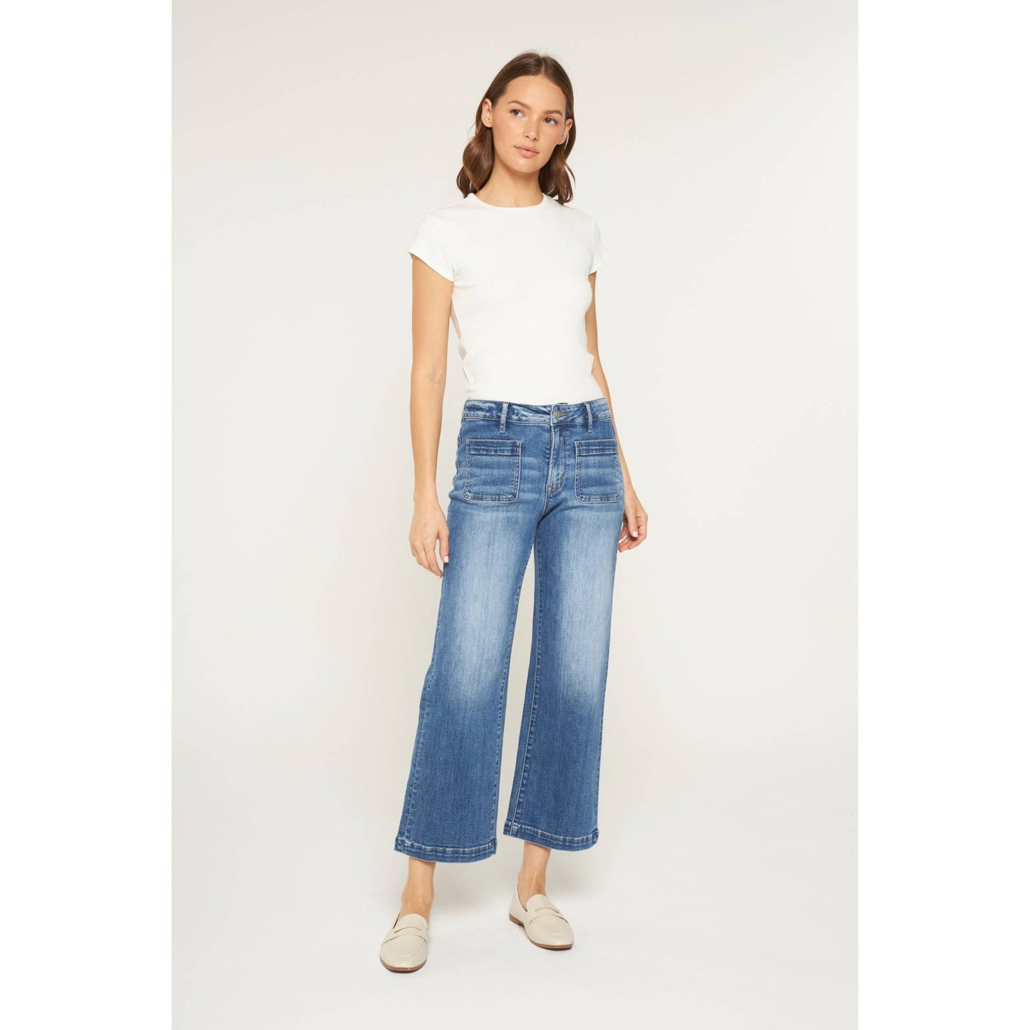 Rosa's High Rise Cropped Wide Leg