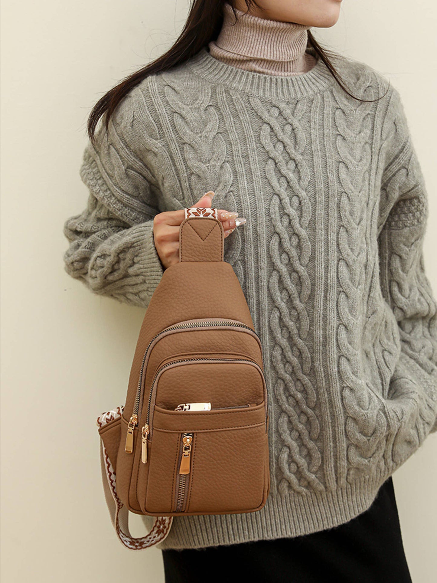 Retro Versatile PU Crossbody Bag
