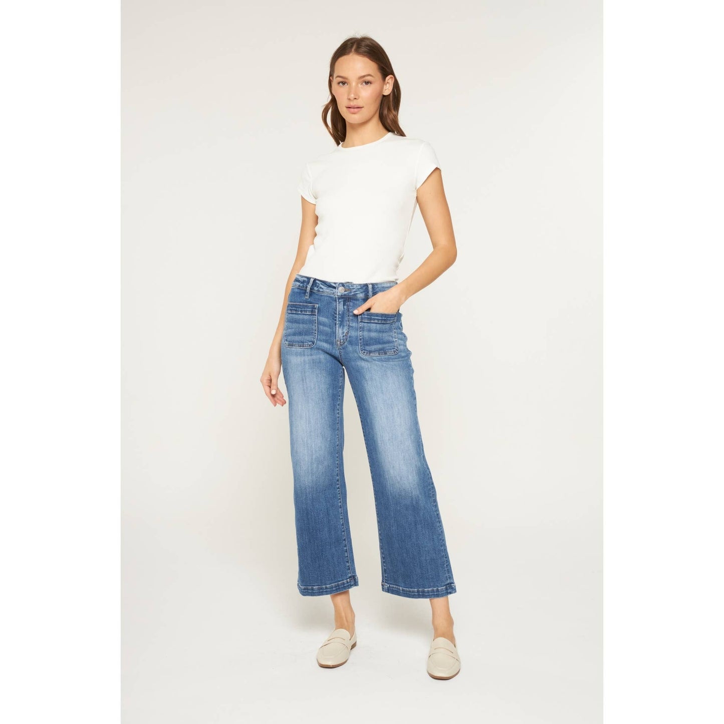 Rosa's High Rise Cropped Wide Leg