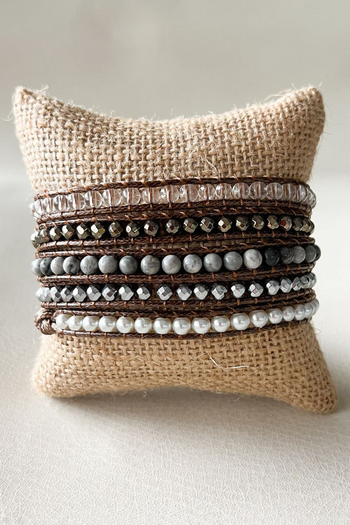 Jen's Dark Grey Wrap Bracelet