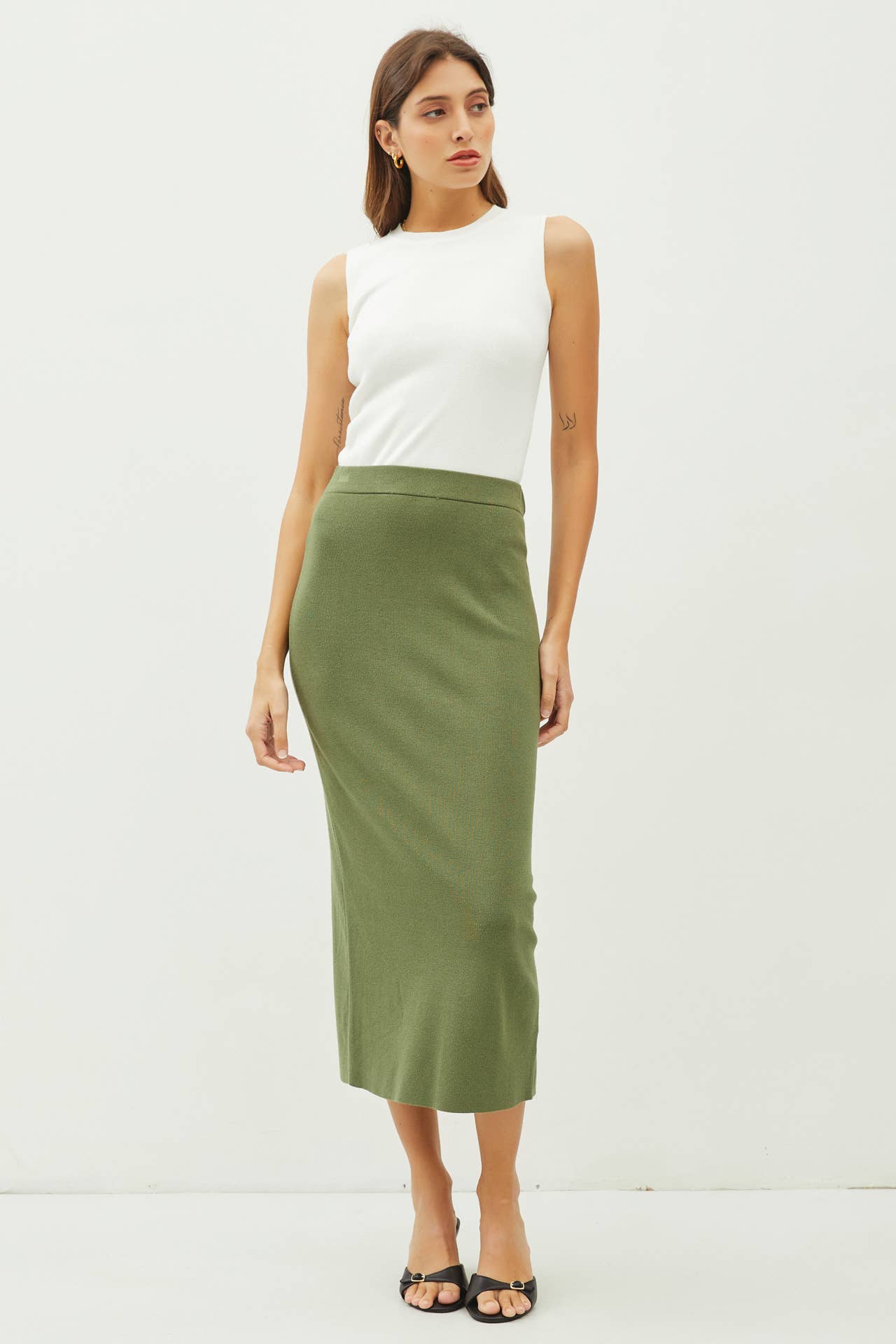 Sienna's Knitted Midi Skirt