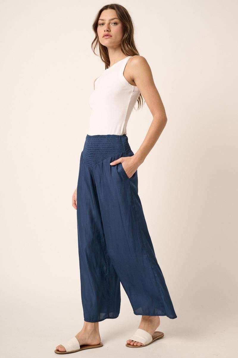 Judy's Smocked Satin Pants