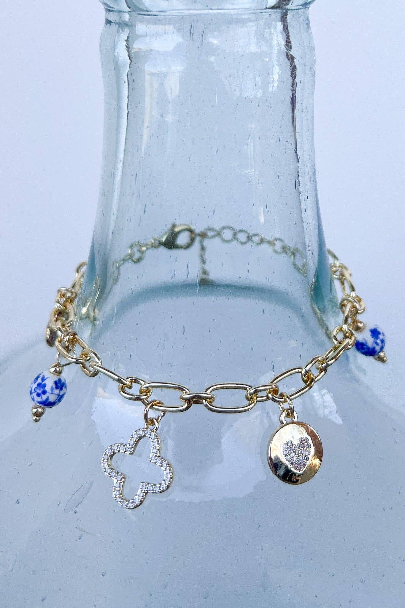 Blue/White Charm Bracelet