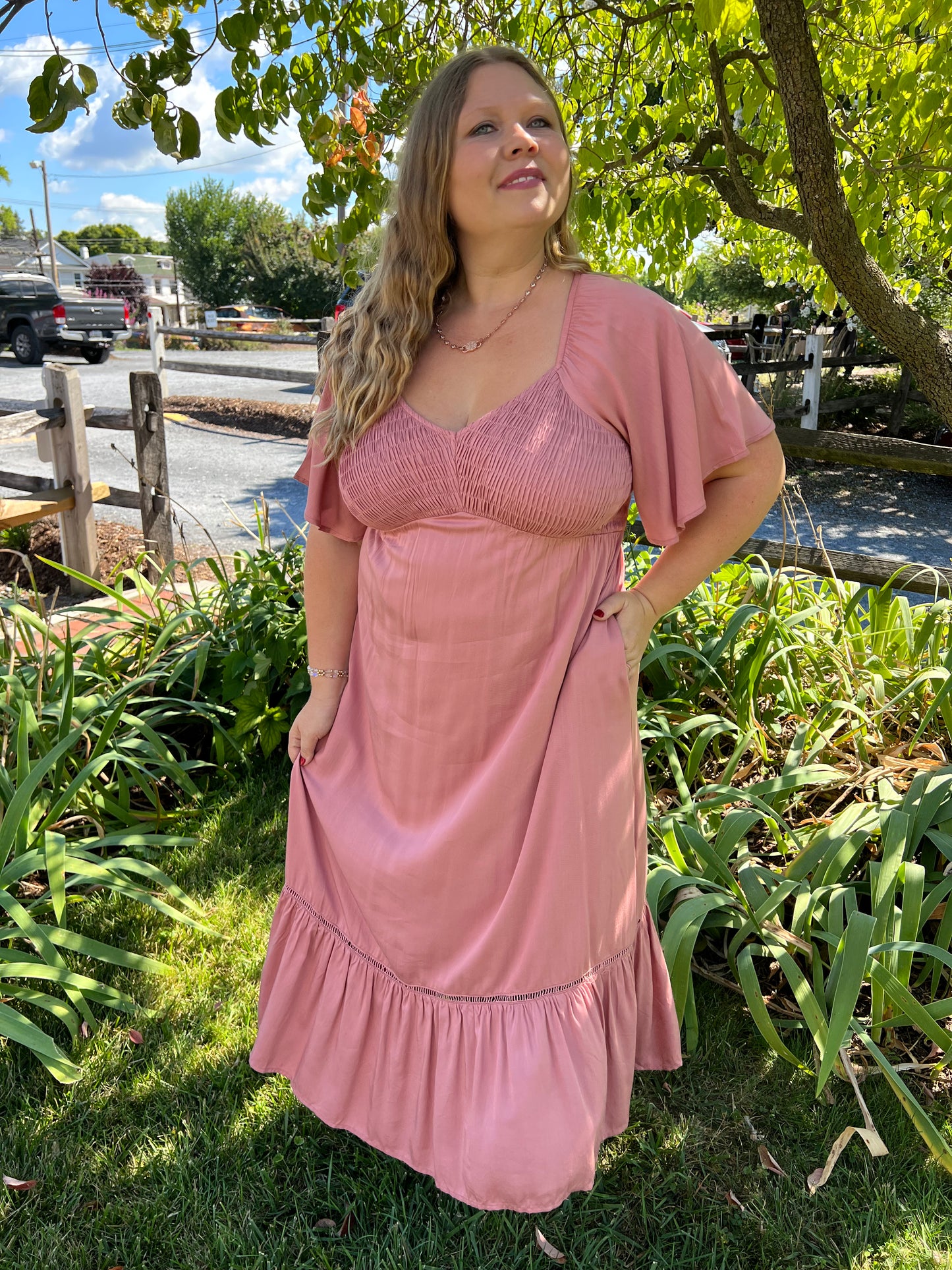 Sophia's Smocked Midi Dress