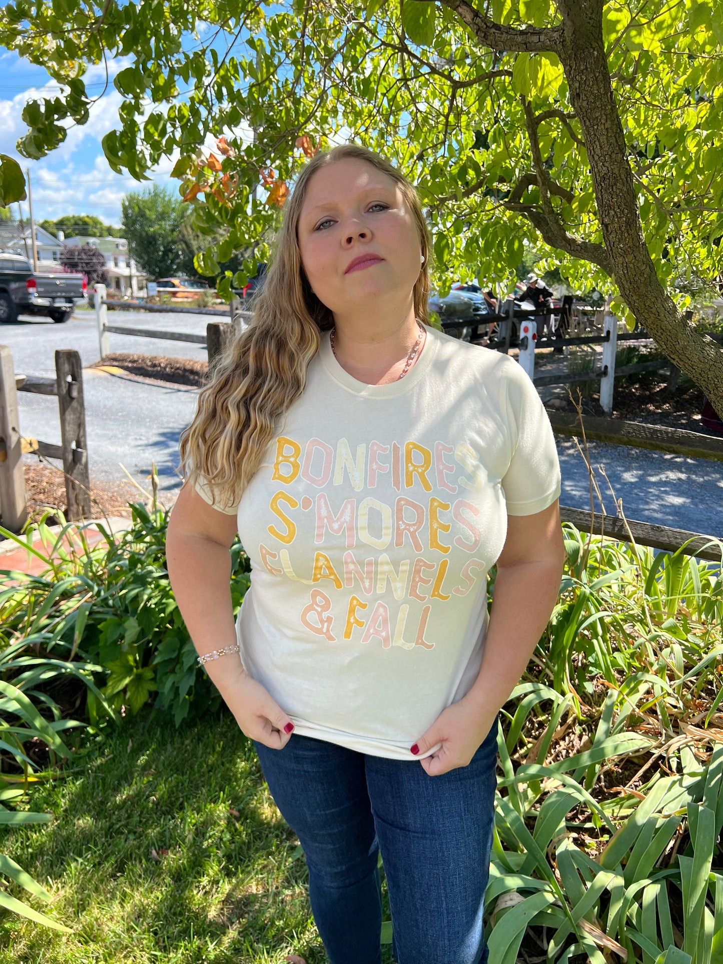 Cream Bonfire Tee