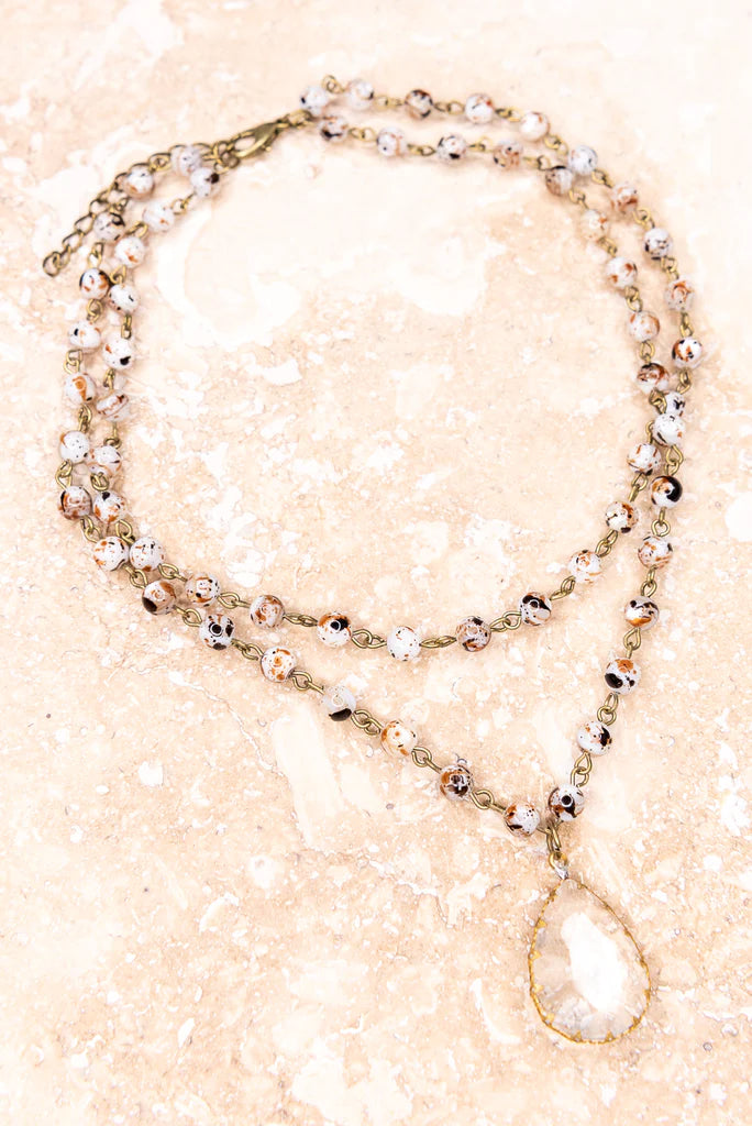 White Lourdes Necklace