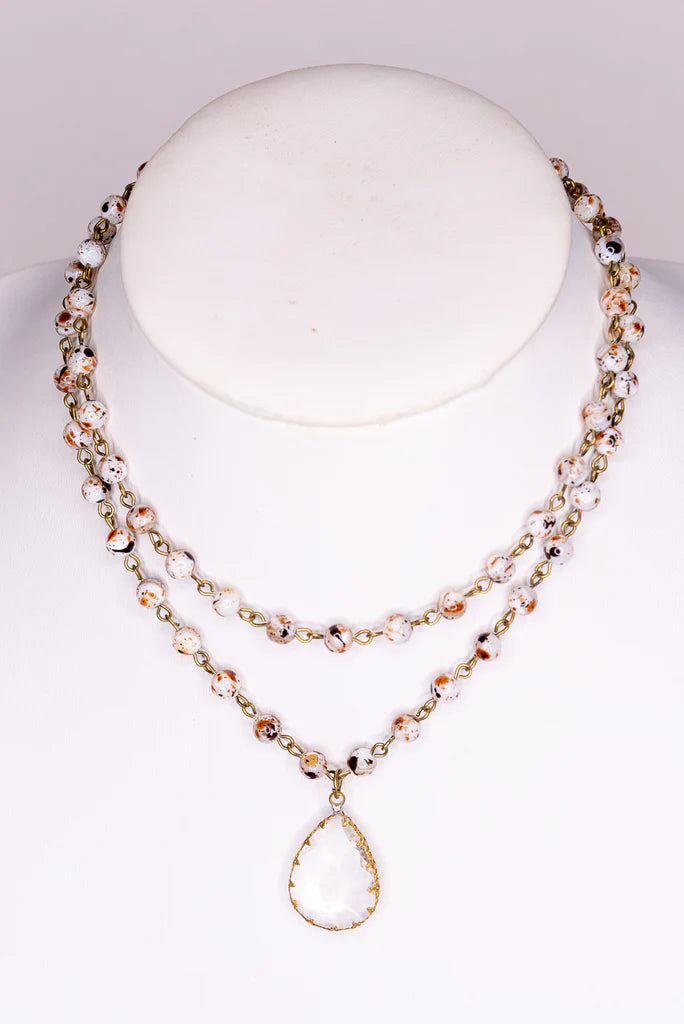 White Lourdes Necklace